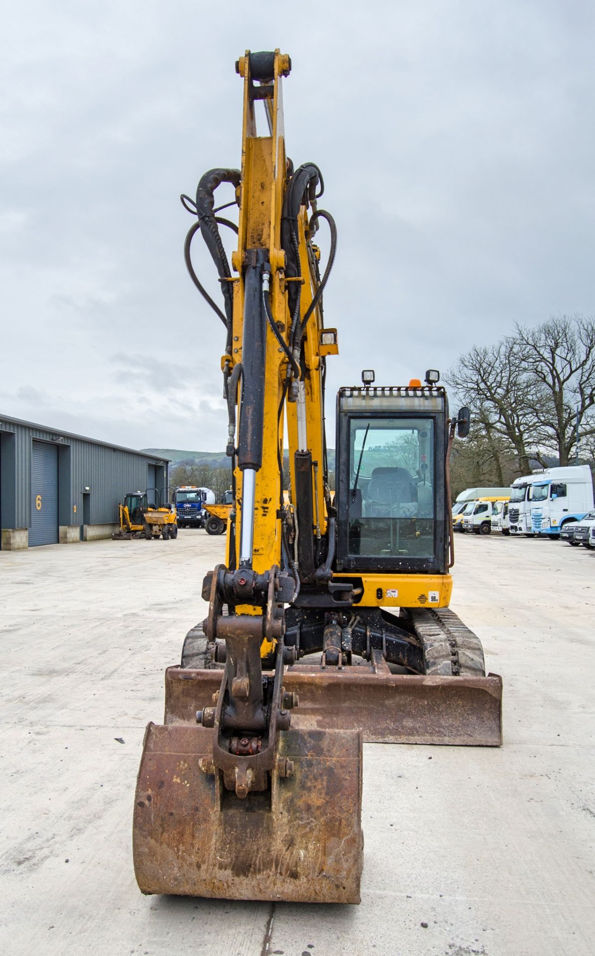 JCB 86C-1 8.5 tonne rubber tracked excavator Year: 2014 S/N: 2249525 Recorded Hours: 7036 blade, - Image 5 of 26