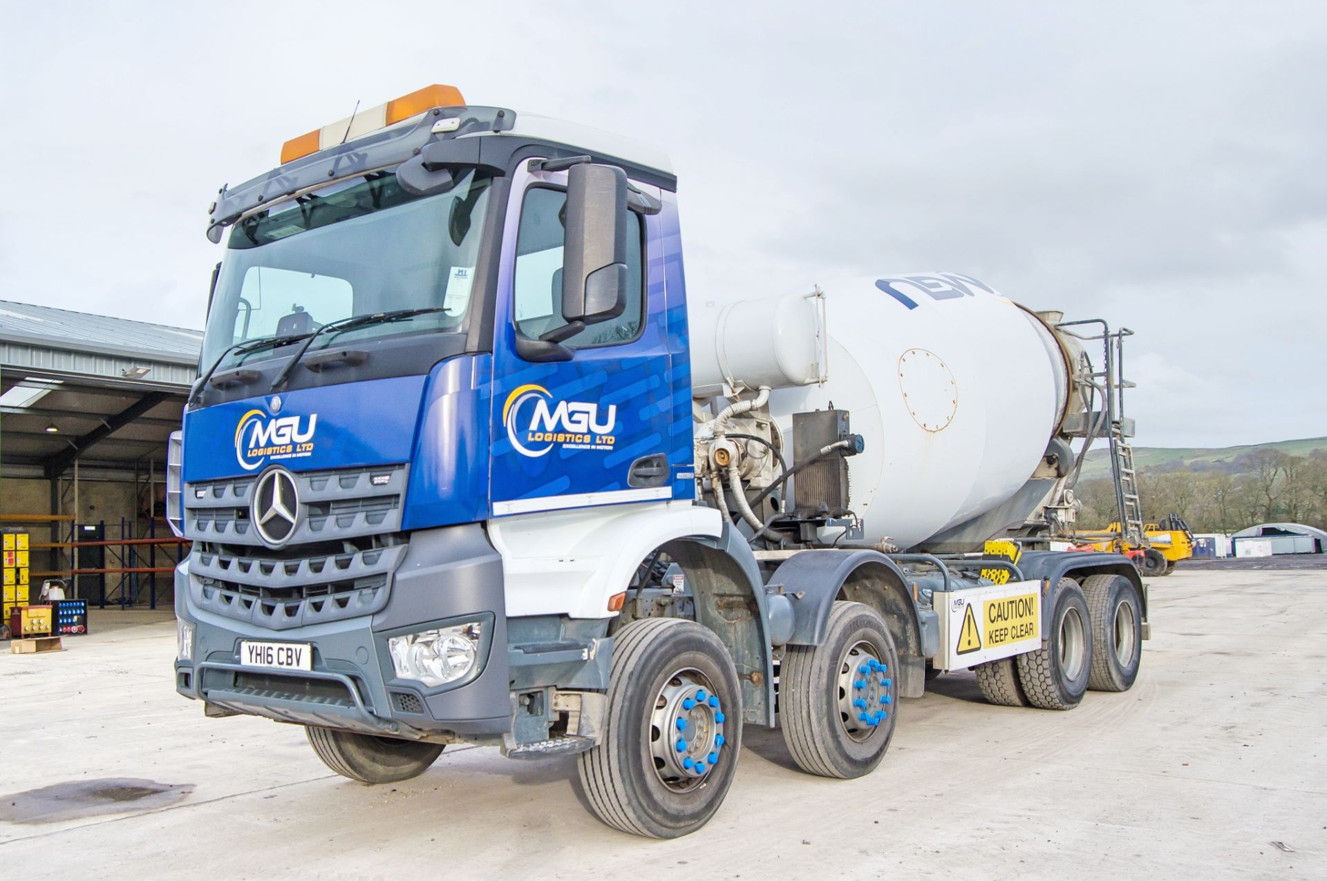 Mercedes Benz Arocs Euro 6 32 tonne 8x4 mixer lorry Registration Number: YH16 CBV Date of