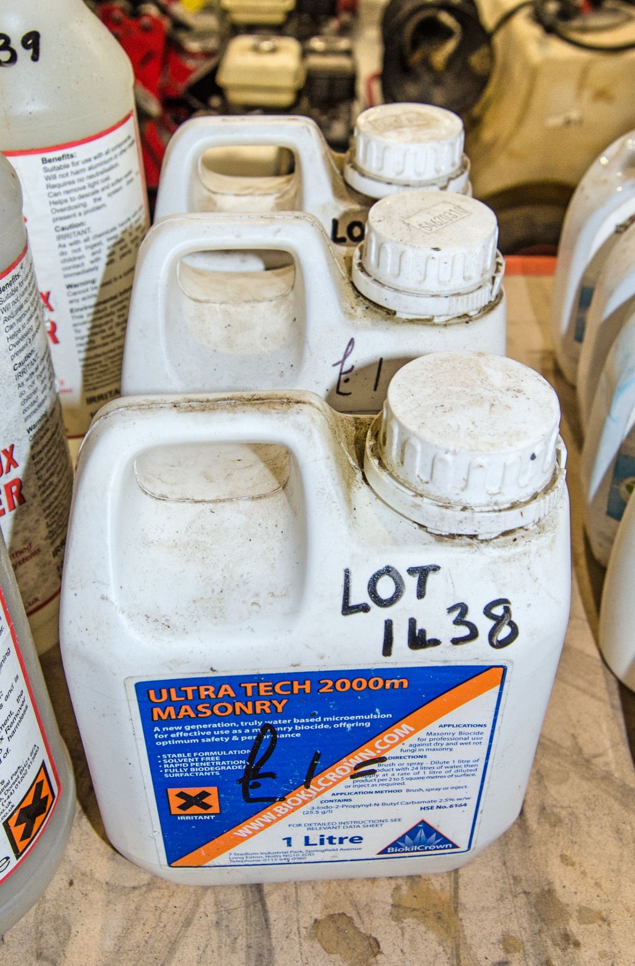 3 - 1 litre bottles of Ultra Tech 2000m Masonry ** New & unused **