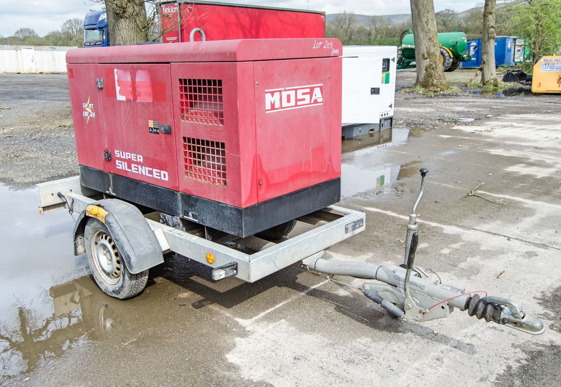 Mosa GE20 YSX 20 kva diesel driven fast tow mobile generator Year: 2015 S/N: 44516 PF00132 - Image 2 of 7