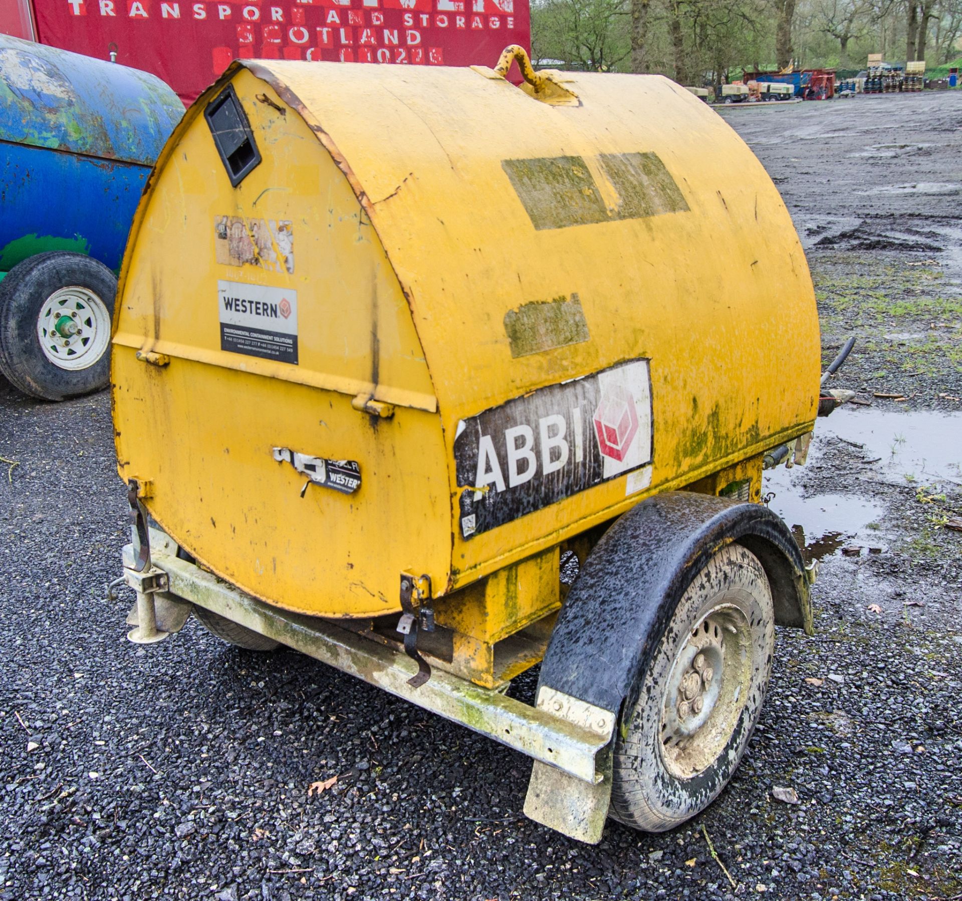 Western Abbi 950 litre fast tow bunded fuel bowser c/w manual pump, delivery hose & nozzle 14031402 - Bild 3 aus 7