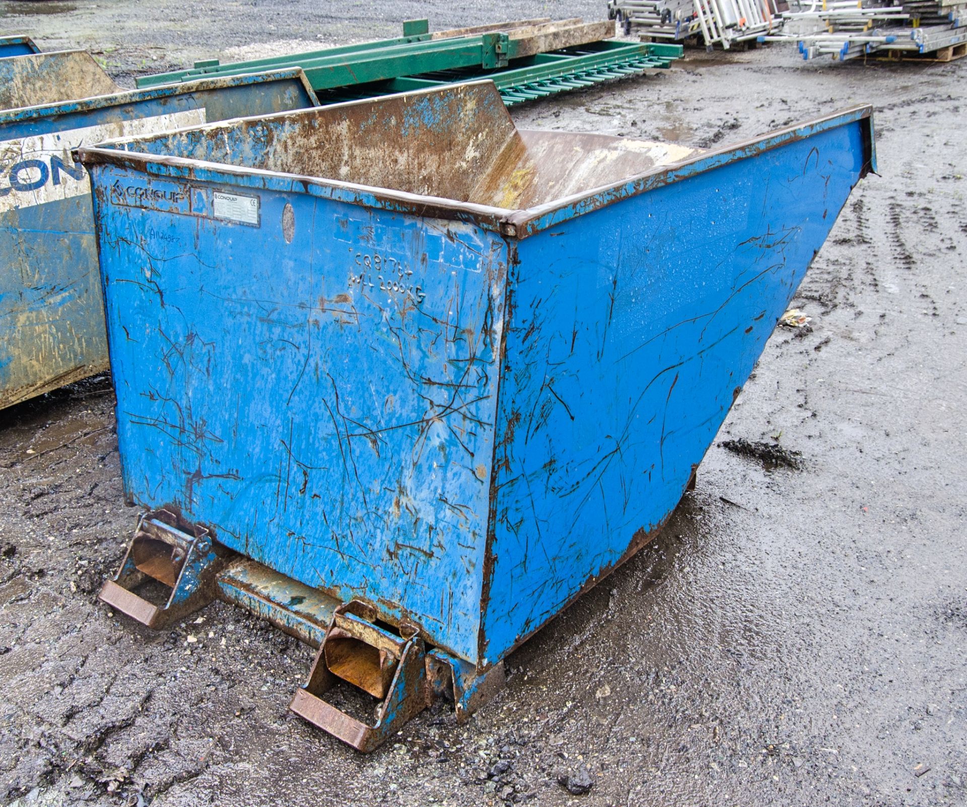 Conquip steel tipping skip A1124587 - Image 2 of 2