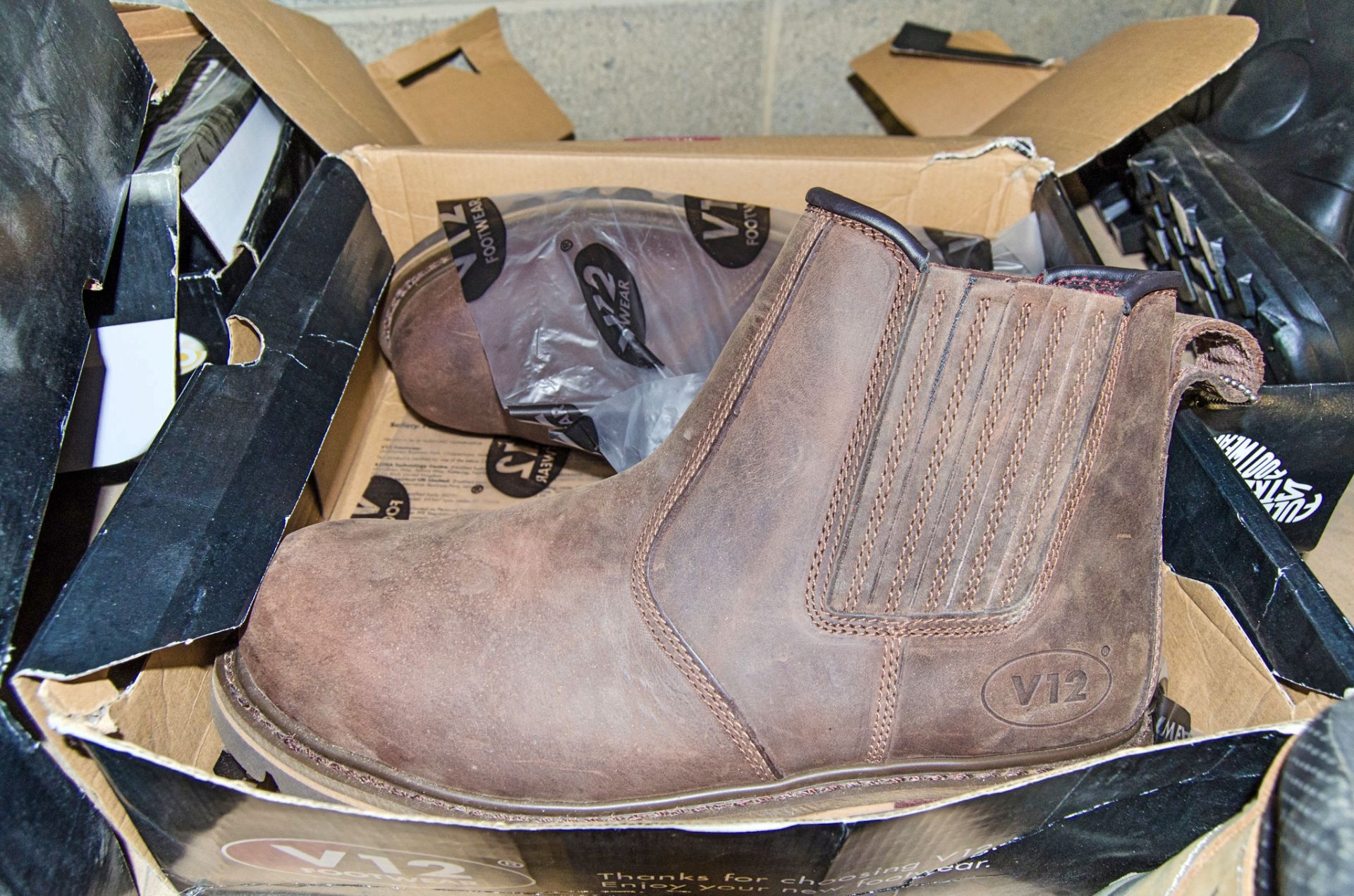 Pair of size 11 V12 steel toe cap work boots