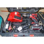 Milwaukee M18 BPD 18v cordless power drill c/w 2 - batteries, charger and carry case AS11463