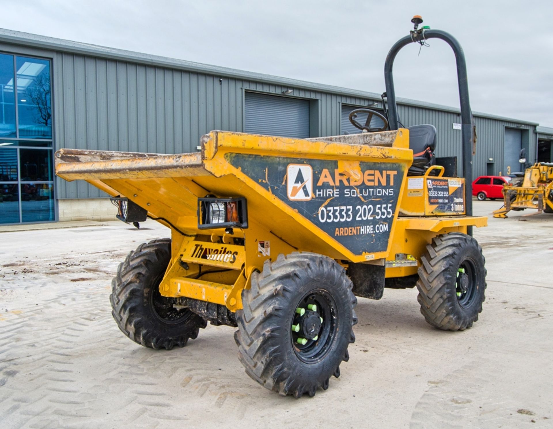 Thwaites 3 tonne straight skip dumper Year: 2019 S/N: 915E5292 Recorded Hours: 27 (Clock faulty)