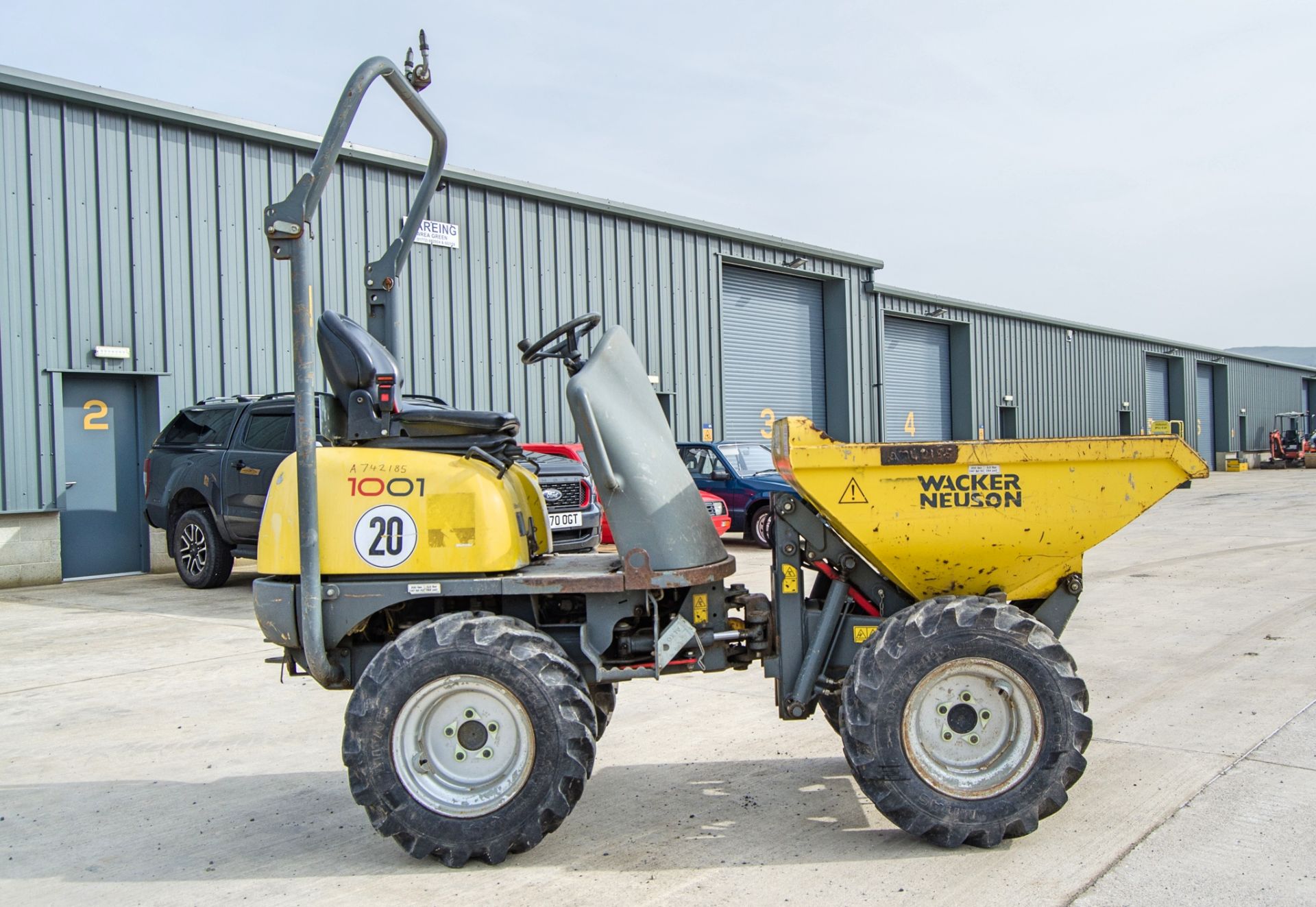 Wacker Neuson 1001 1 tonne hi-tip dumper Year: 2016 S/N: CPAL00691 Recorded Hours: 1238 A742185 - Image 8 of 24