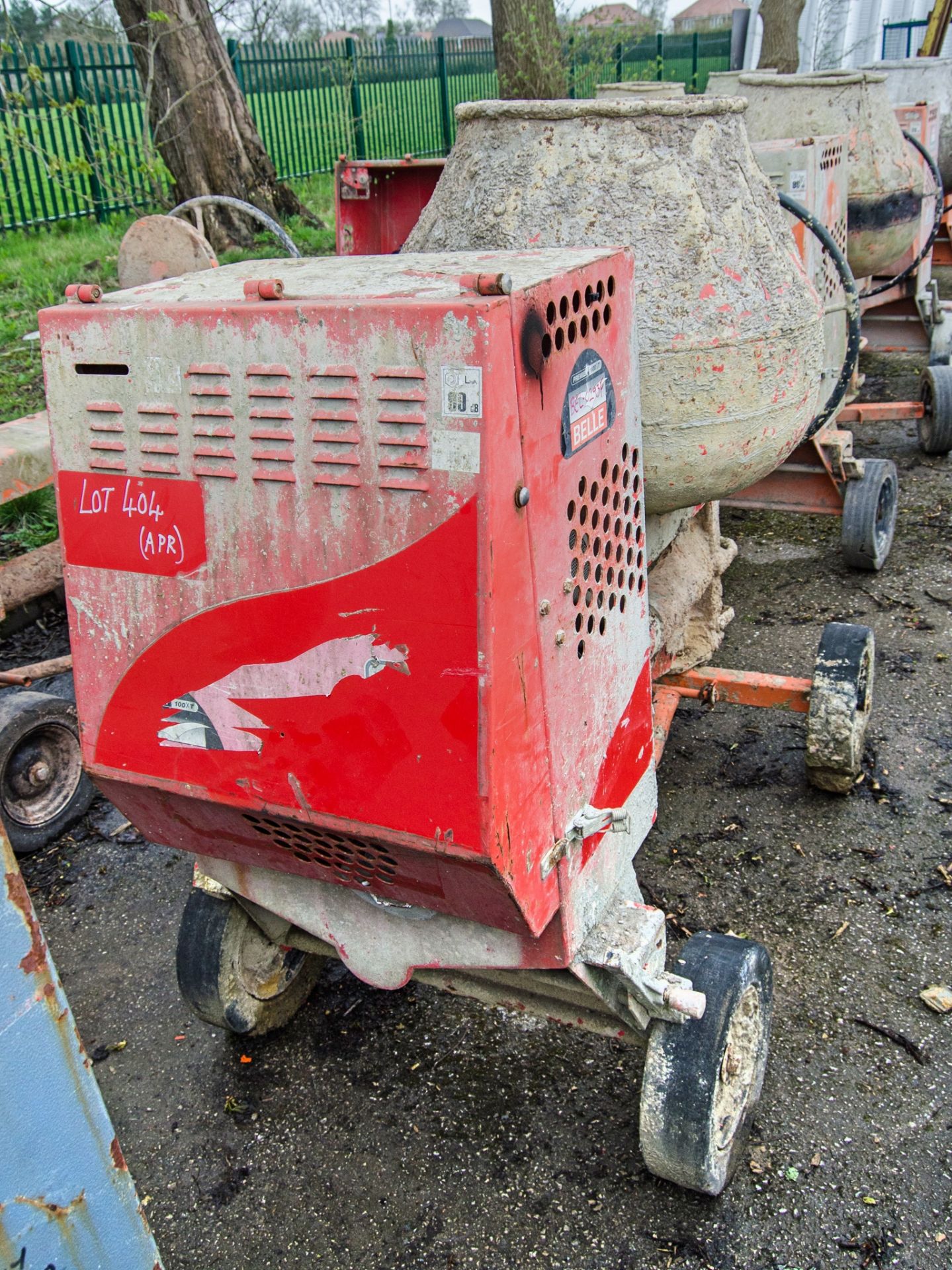 Belle Premier 100XT diesel driven electric start site mixer BEL0293F ** Pull cord assembly loose **