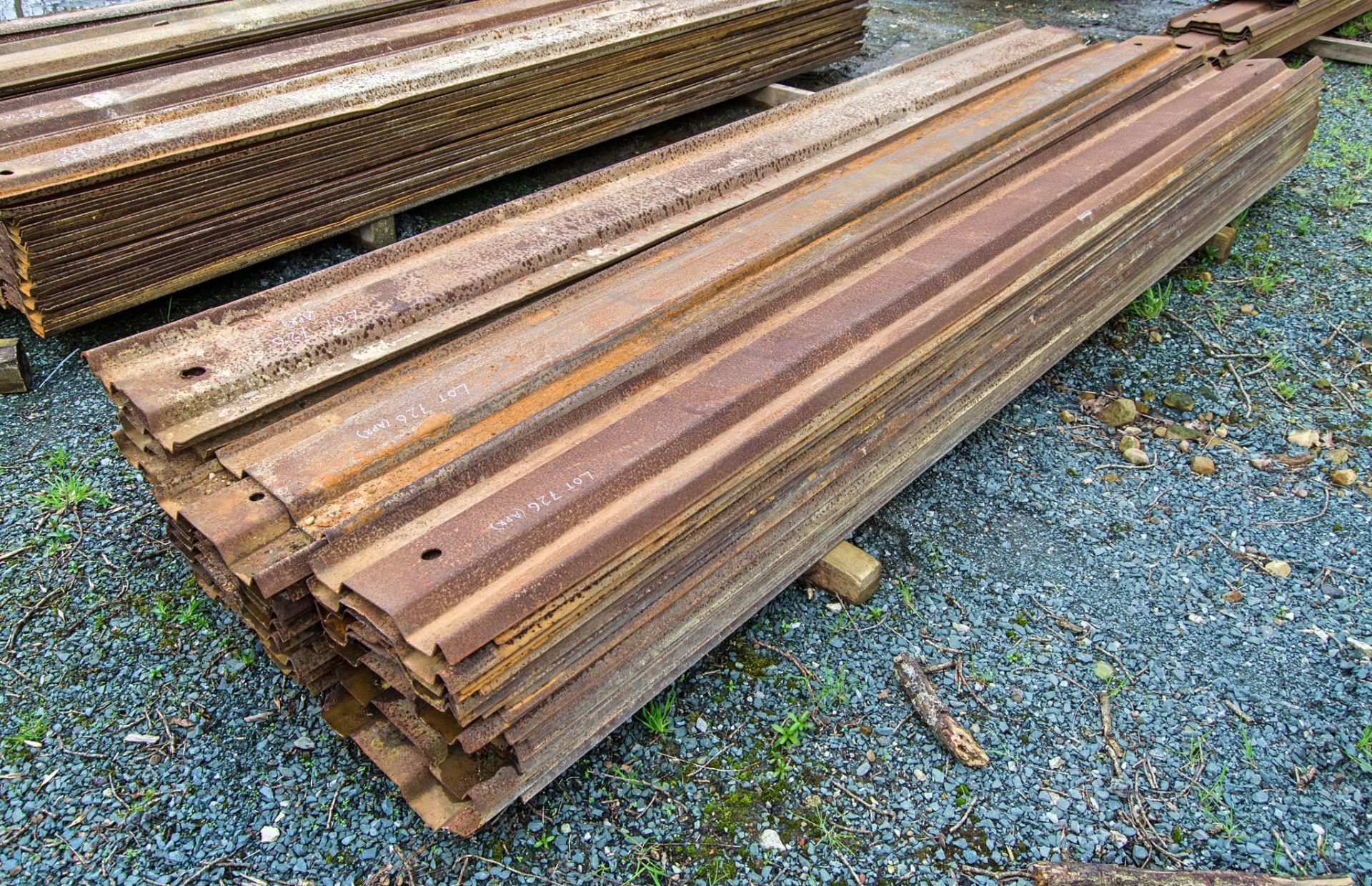 3 - stacks of 12 ft sheet piles - Image 2 of 2