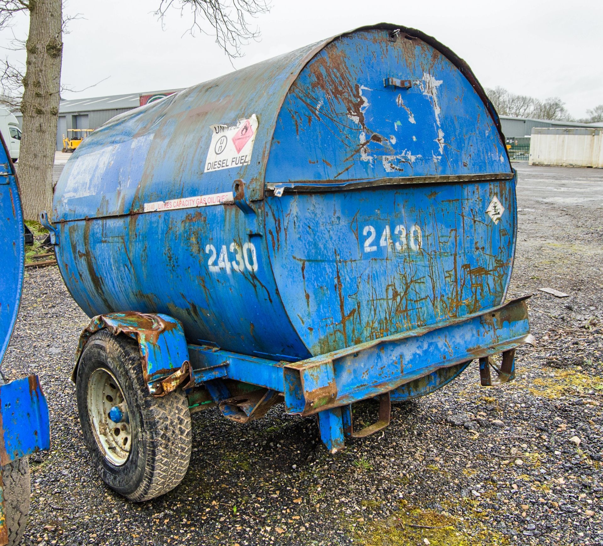 Trailer Engineering 2140 litre site tow bunded fuel bowser c/w manual pump, delivery hose & nozzle - Bild 4 aus 7