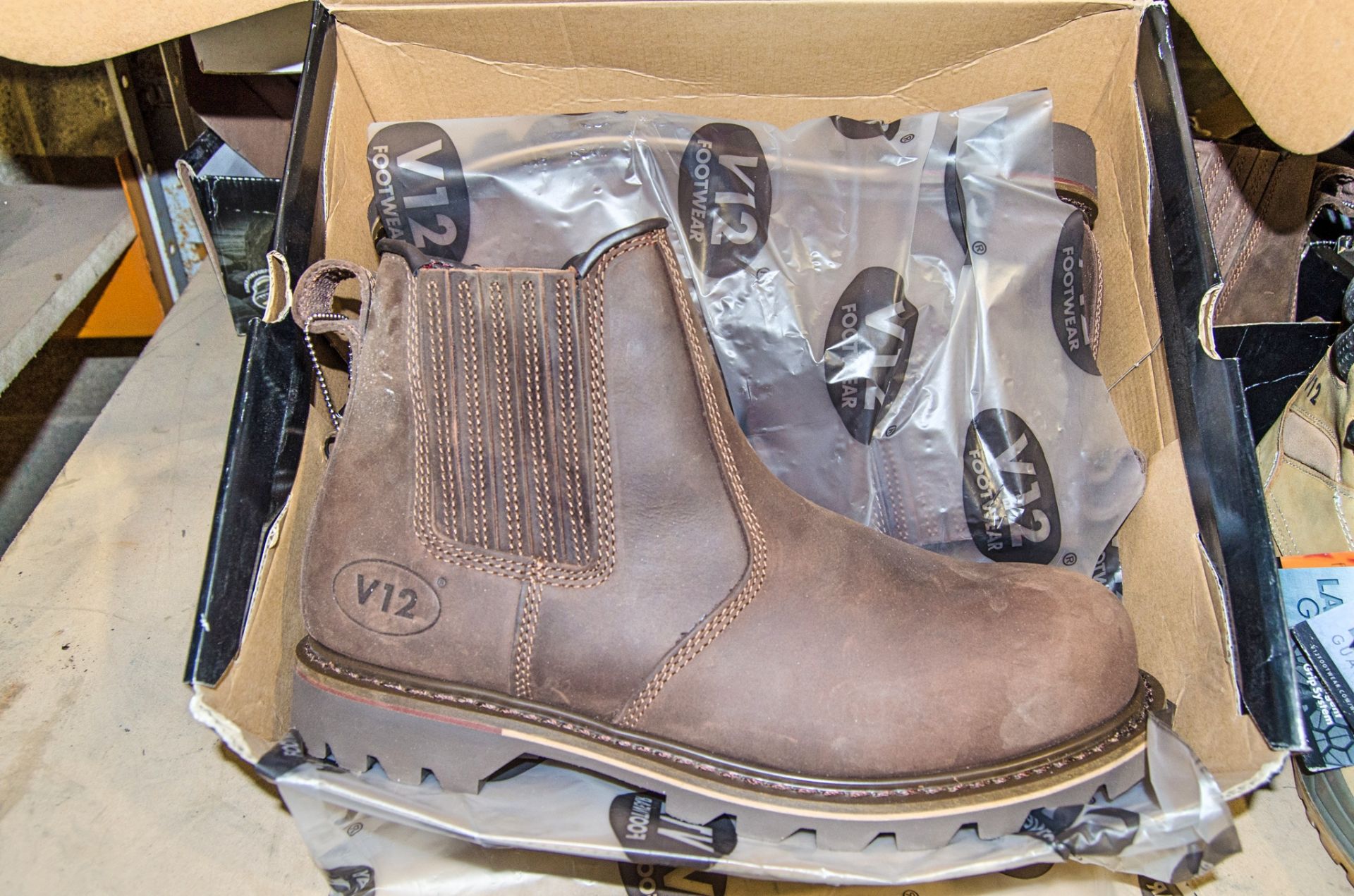Pair of size 11 V12 steel toe cap work boots
