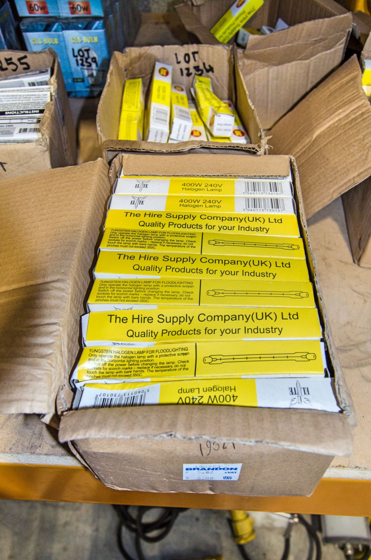 Box of 240v 400w halogen bulbs
