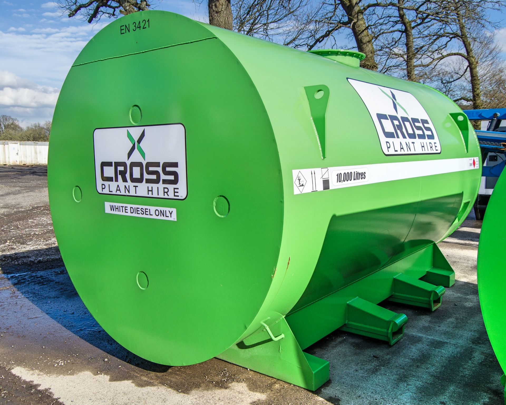 Cross Plant 10,000 litre bunded steel fuel bowser c/w petrol driven pump, delivery meter, hose and - Bild 4 aus 5