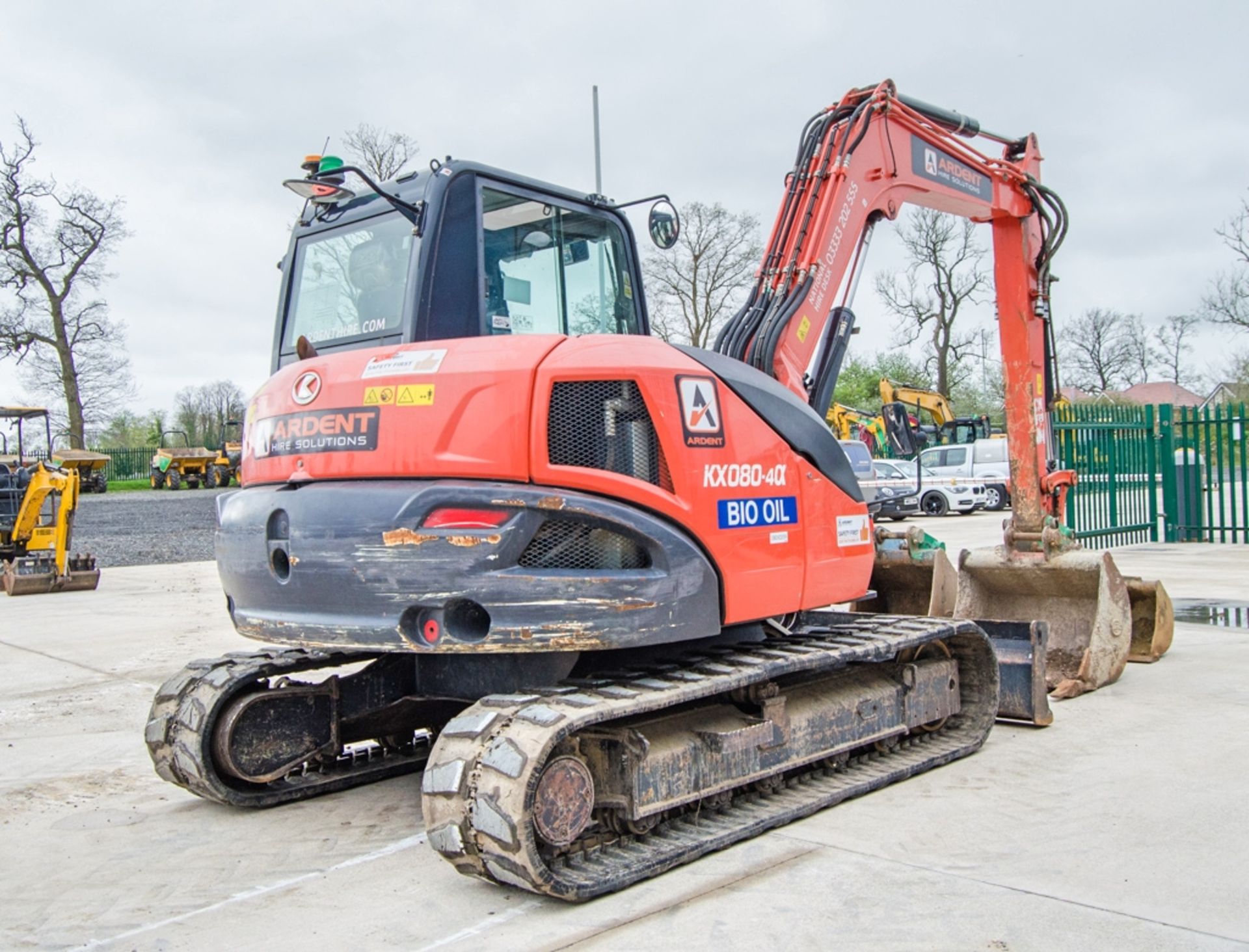 Kubota KX080-4 8 tonne rubber tracked excavator Year: 2019 S/N: 47442 Recorded Hours: 3058 piped, - Image 3 of 26