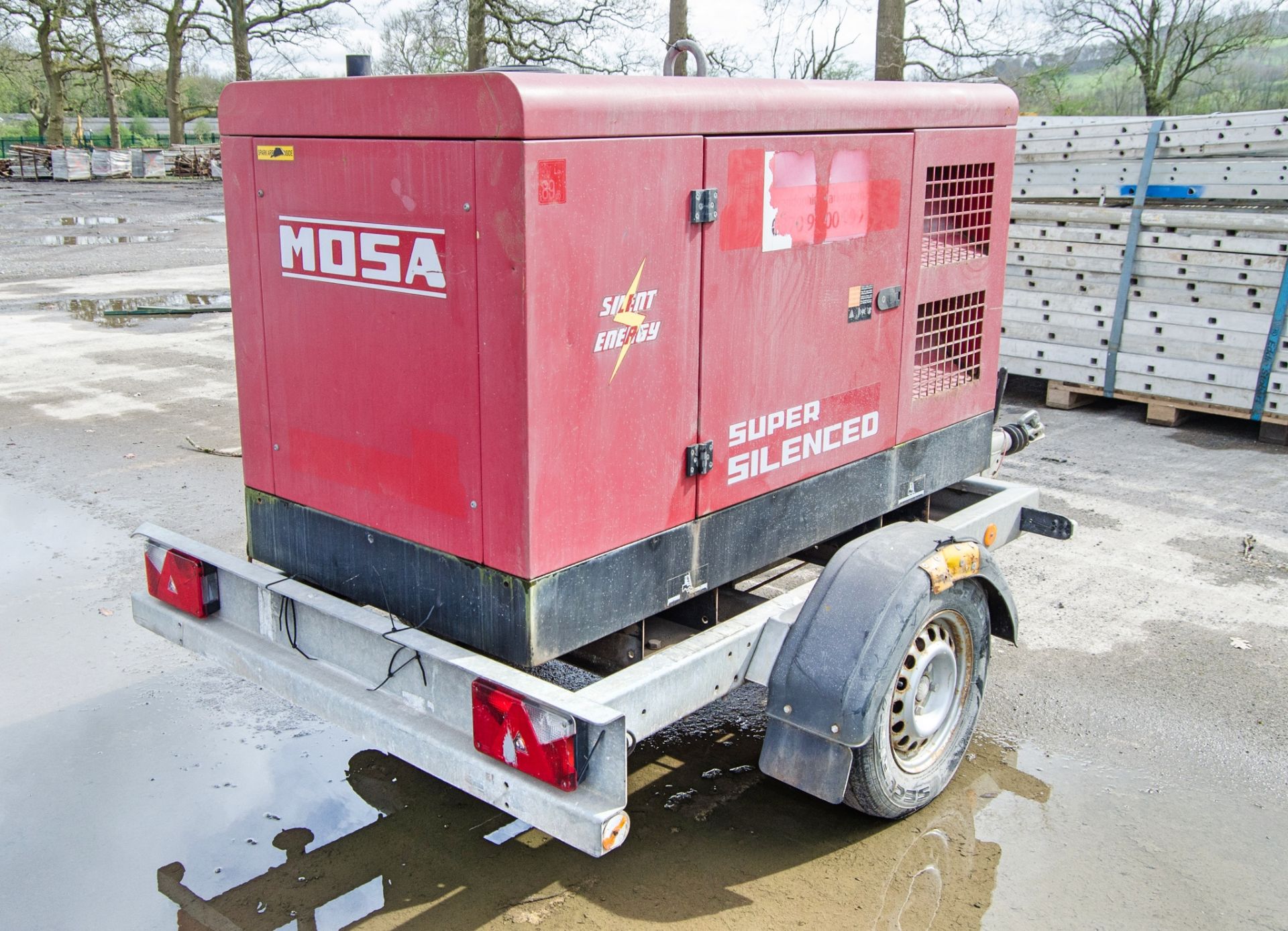 Mosa GE20 YSX 20 kva diesel driven fast tow mobile generator Year: 2015 S/N: 44516 PF00132 - Image 3 of 7