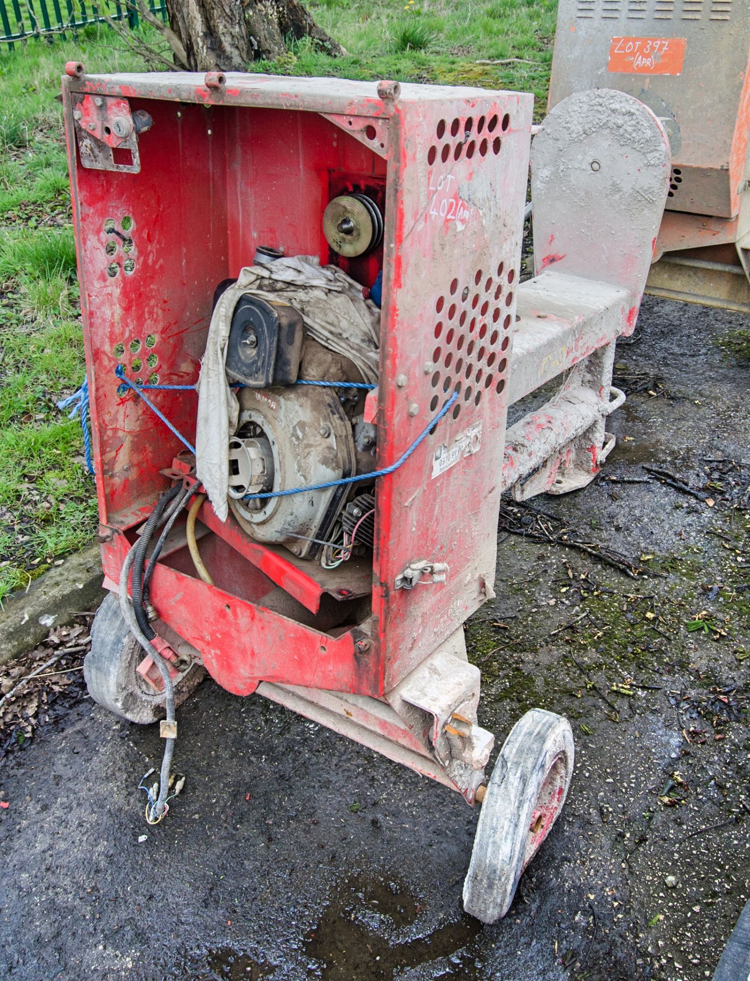 Belle Premier 100XT diesel driven site mixer for spares ** Drum, bonnet, axle & engine parts missing