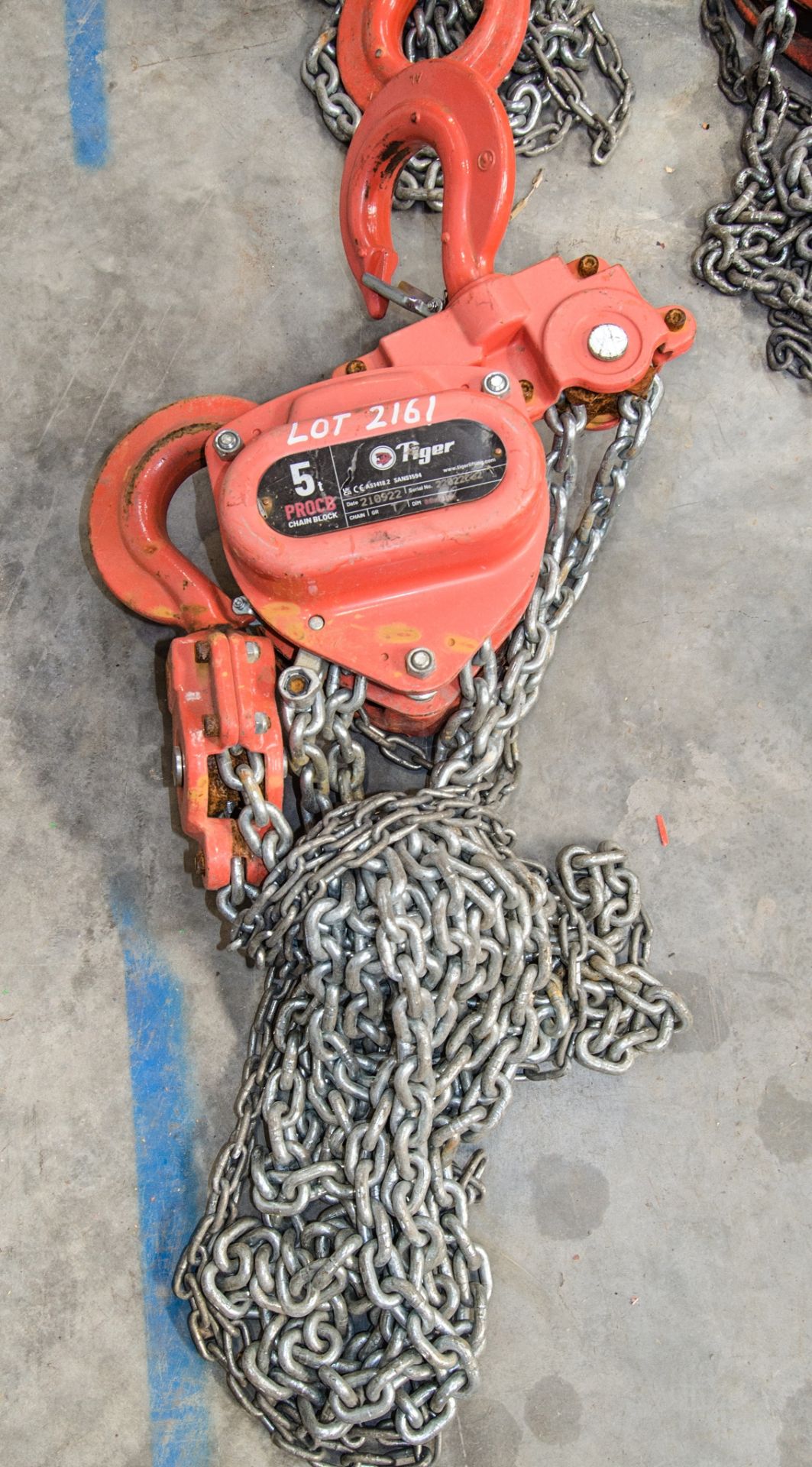 Tiger 5 tonne chain block A1280187