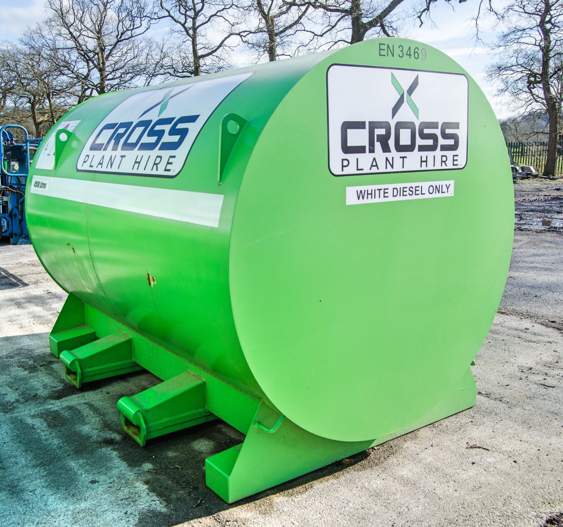 Cross Plant 4,500 litre bunded steel fuel bowser c/w petrol driven pump, delivery meter, hose and - Bild 4 aus 5