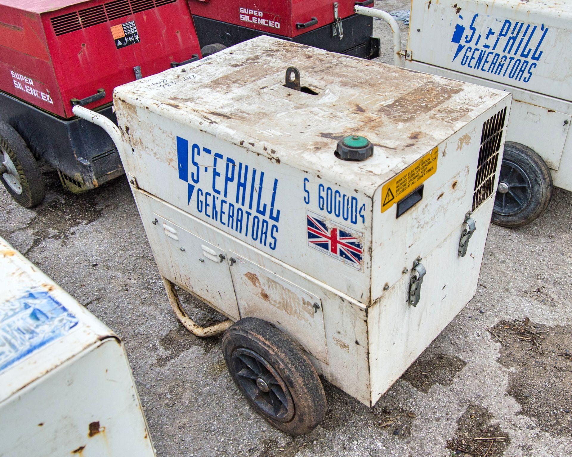 Stephill 6 kva diesel driven generator S/N: 278267 Recorded Hours: 3065 18030998 - Bild 2 aus 6