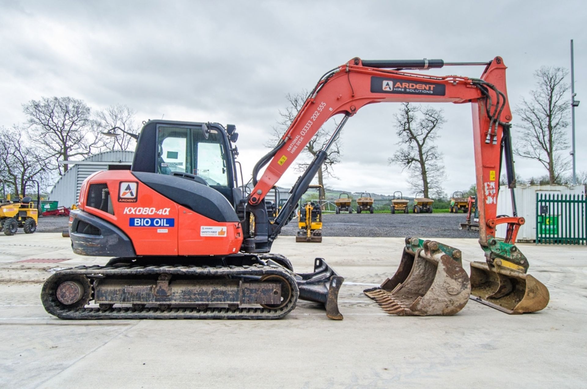 Kubota KX080-4 8 tonne rubber tracked excavator Year: 2019 S/N: 47442 Recorded Hours: 3058 piped, - Image 7 of 26