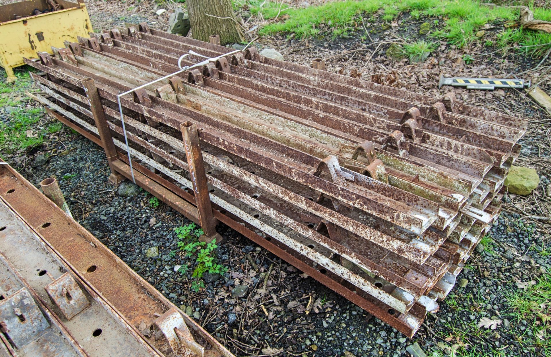 Stillage of 4 inch deep road forms