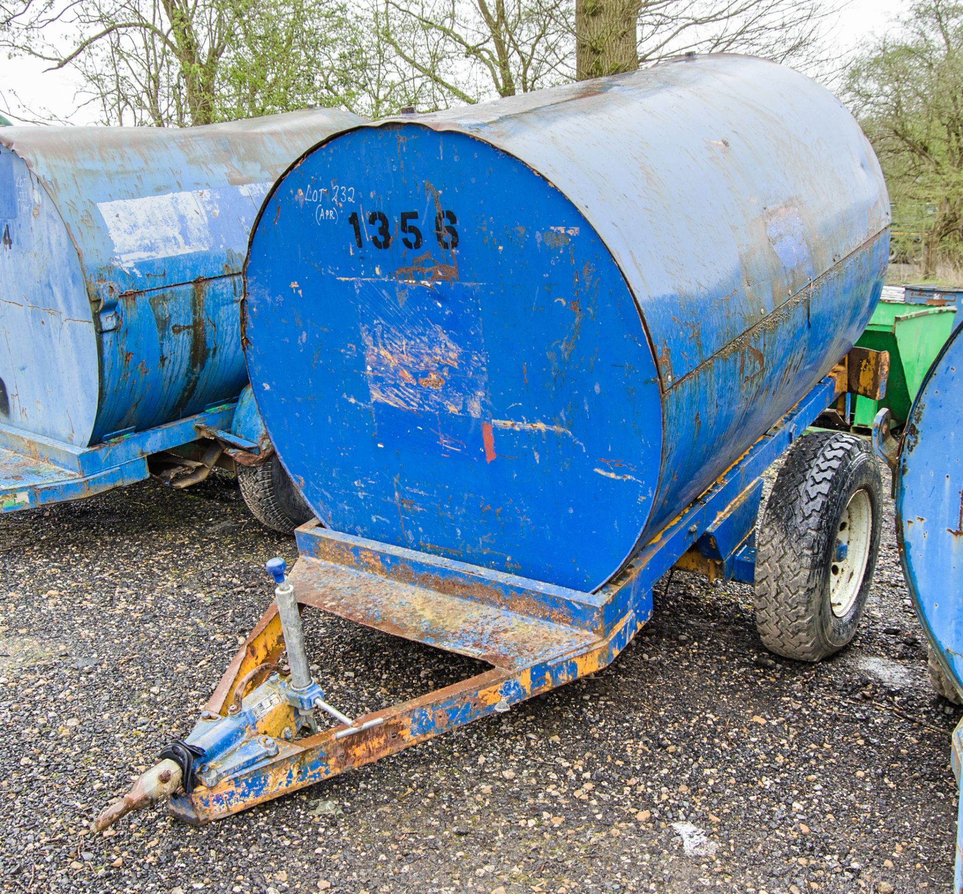 Trailer Engineering 2140 litre site tow bunded fuel bowser c/w manual pump, delivery hose & nozzle