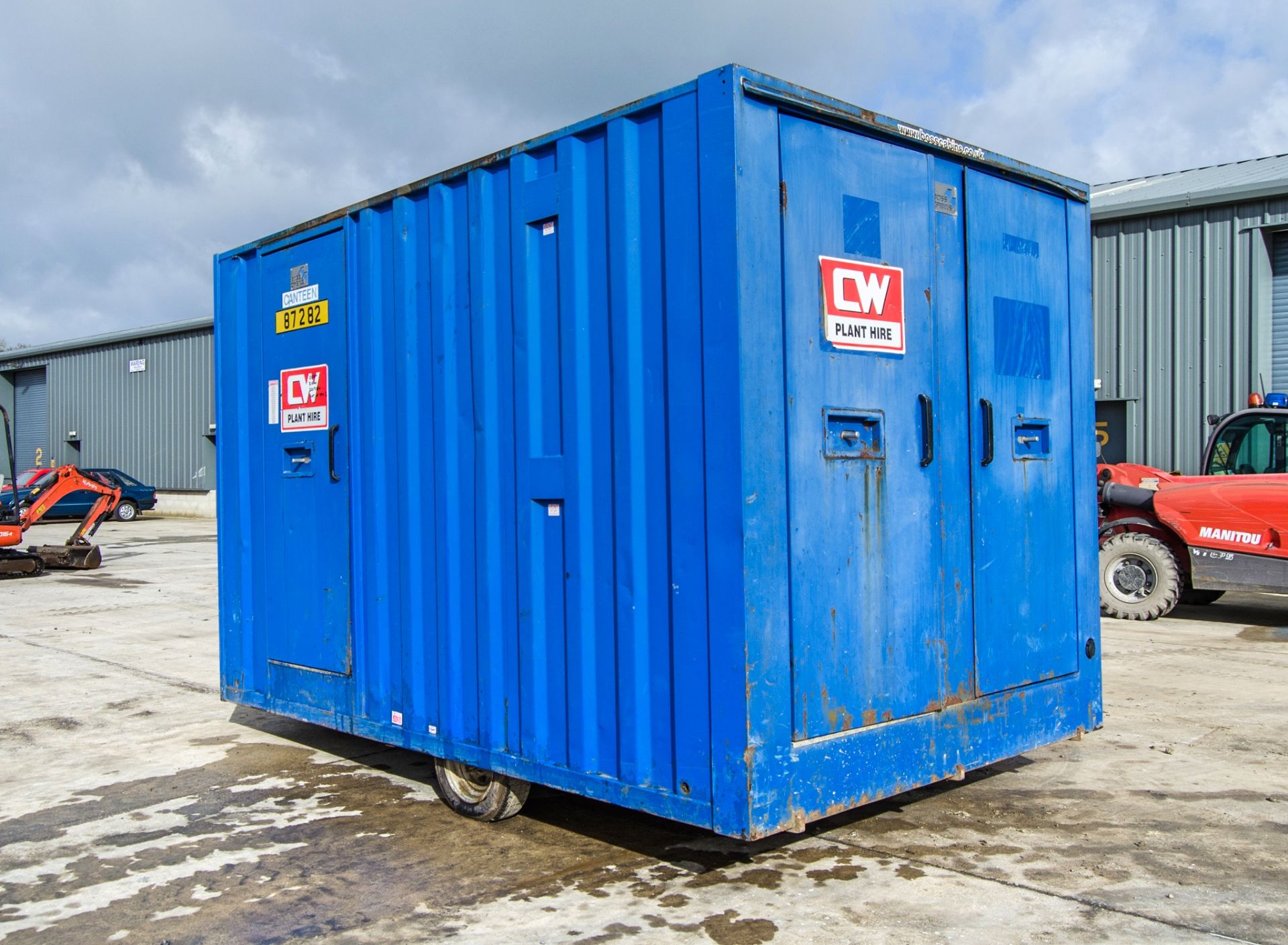 Boss Cabins 12ft x 8ft steel anti-vandal mobile welfare site unit Comprising of: canteen area, - Image 4 of 12