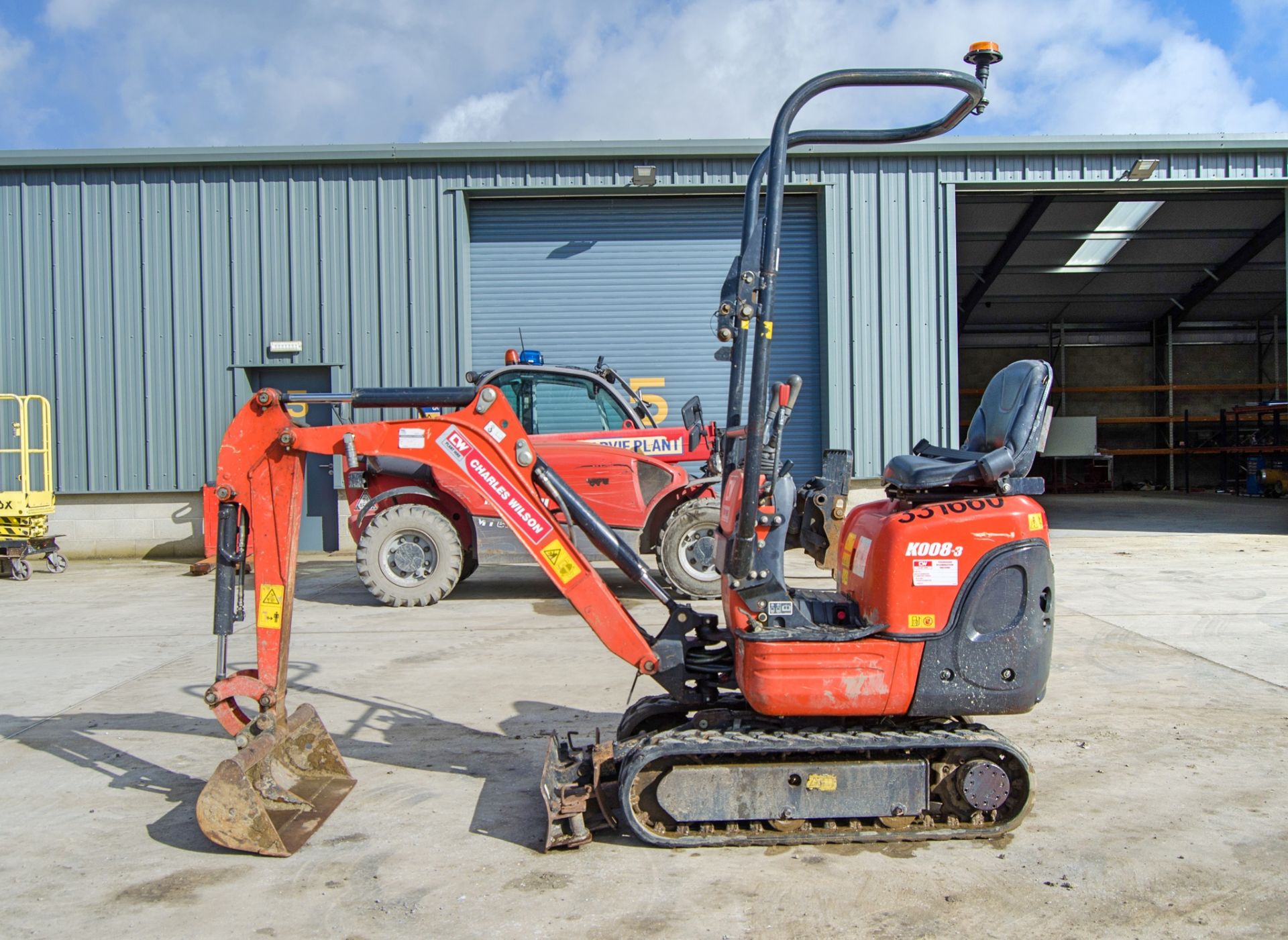 Kubota K008-3 0.8 tonne rubber tracked micro excavator Year:2018 S/N: 31312 Recorded Hours: 916 - Bild 7 aus 27