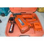 Paslode IM350/90 CT nail gun c/w 2 batteries, charger and carry case 04220079