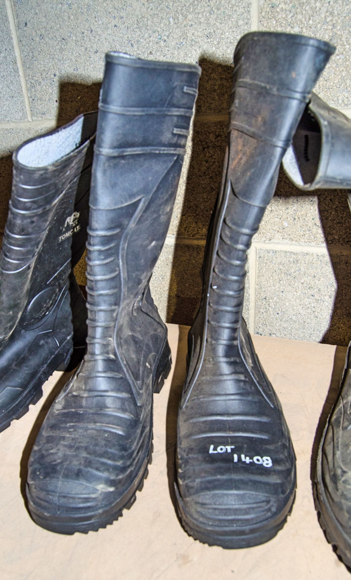 Pair of size 12 Vital steel toe cap wellington boots