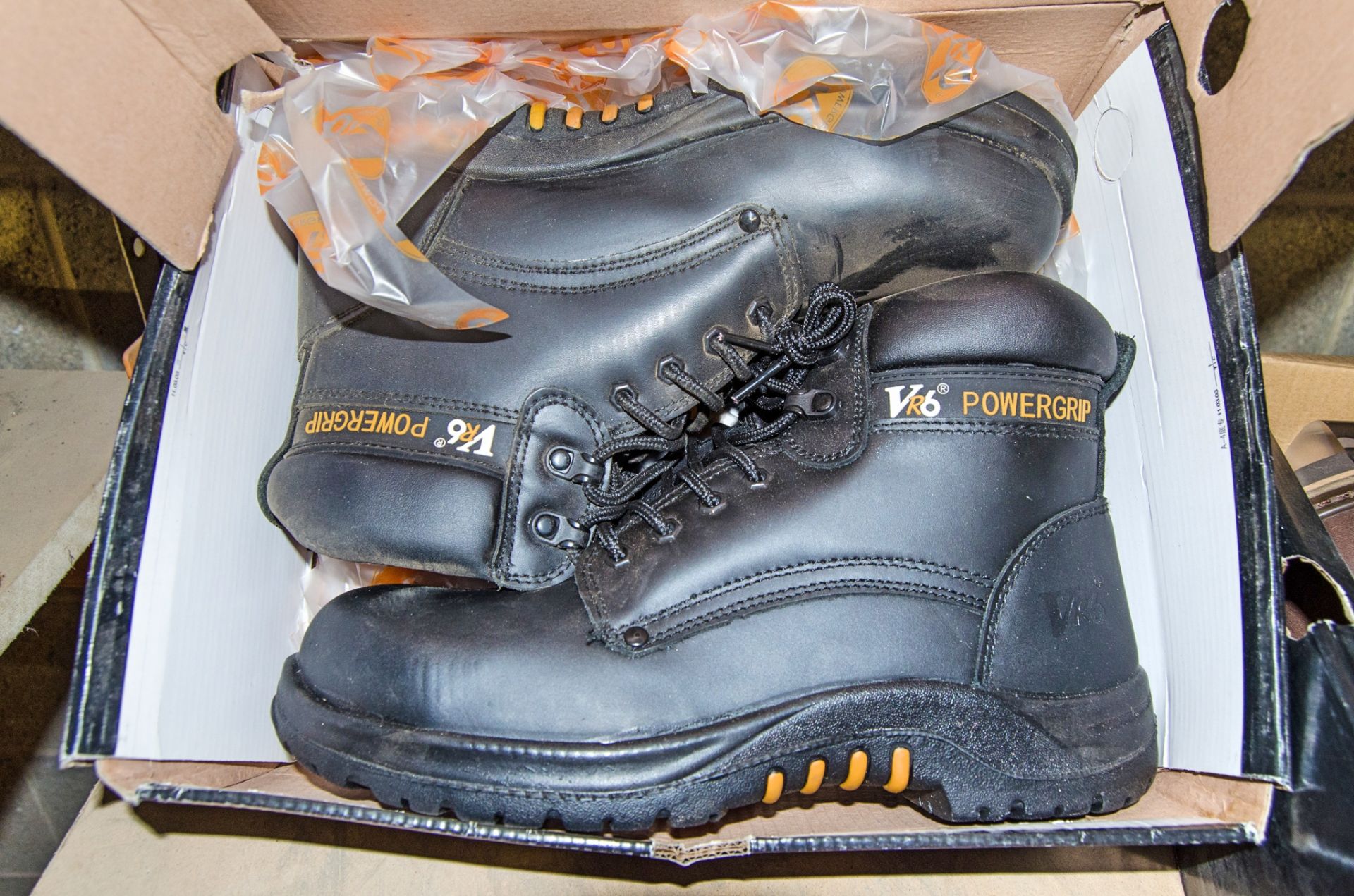 Pair of size 8 VR6 steel toe cap work boots