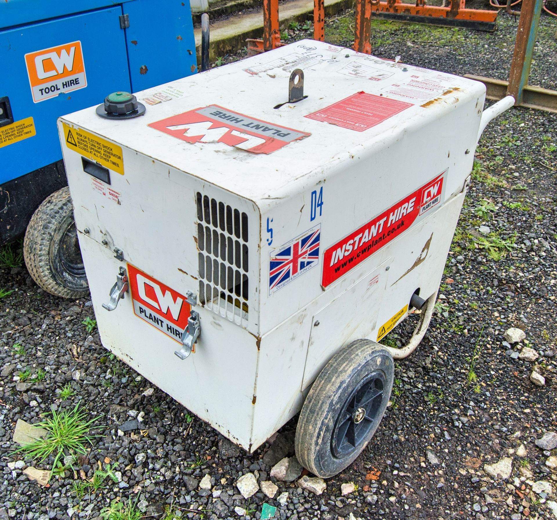 Stephill SE6000 6 kva diesel driven generator S/N: 278554 Recorded Hours: 1355 CW44212 ** Electrical - Image 2 of 4