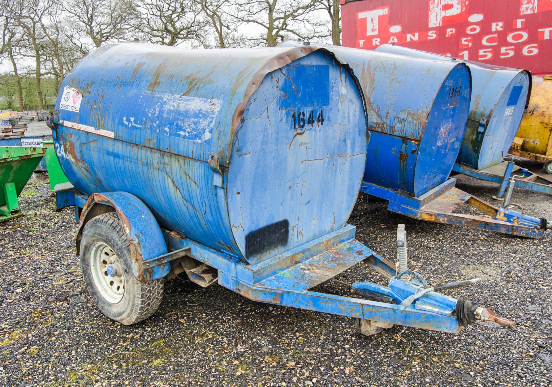 Trailer Engineering 2140 litre site tow bunded fuel bowser c/w manual pump, delivery hose & nozzle - Image 2 of 7