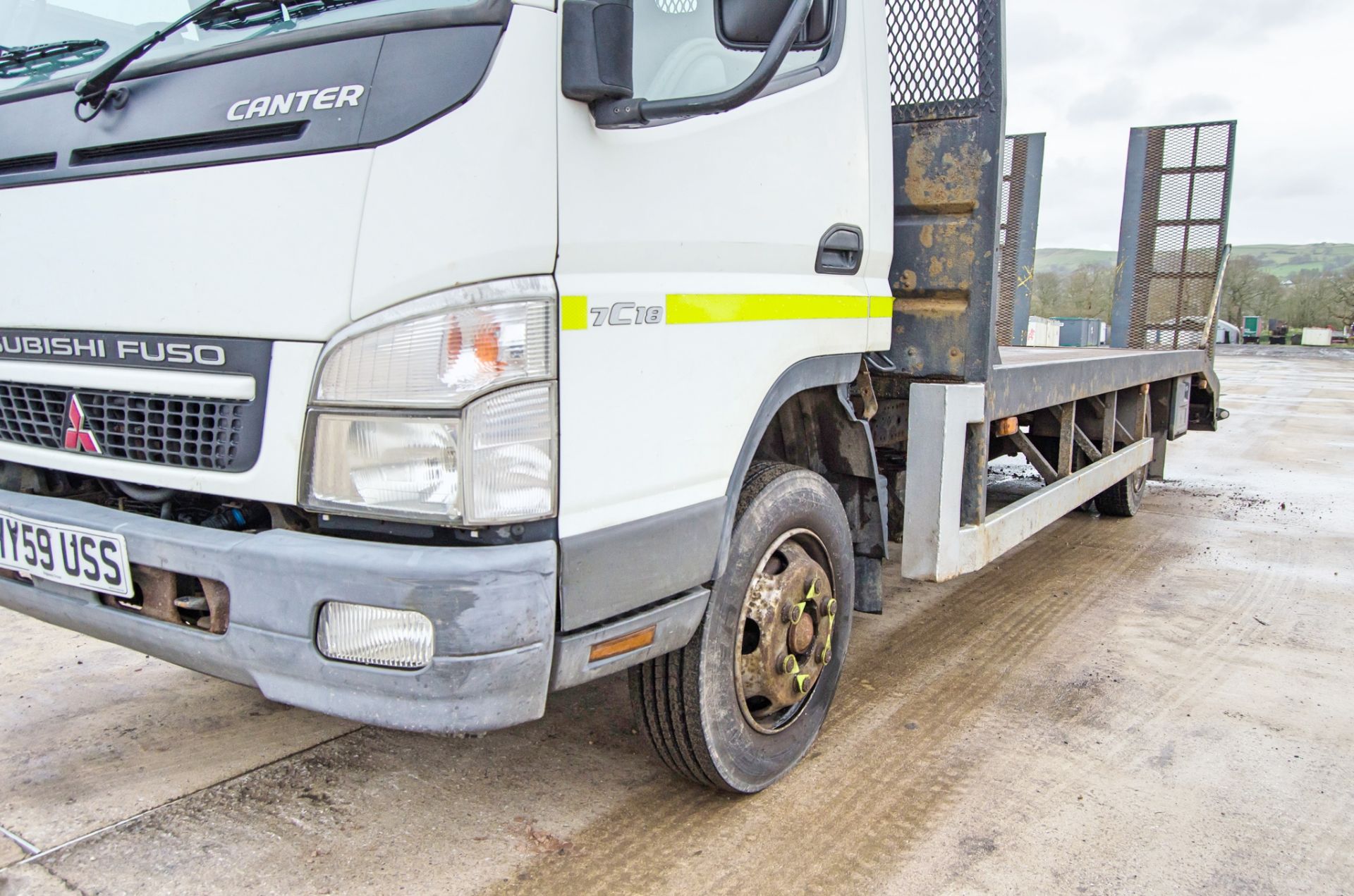 Mitsubishi Fuso Canter 7C18  7.5 tonne beaver tail plant lorry Registration Number: HY59 USS Date of - Image 9 of 28