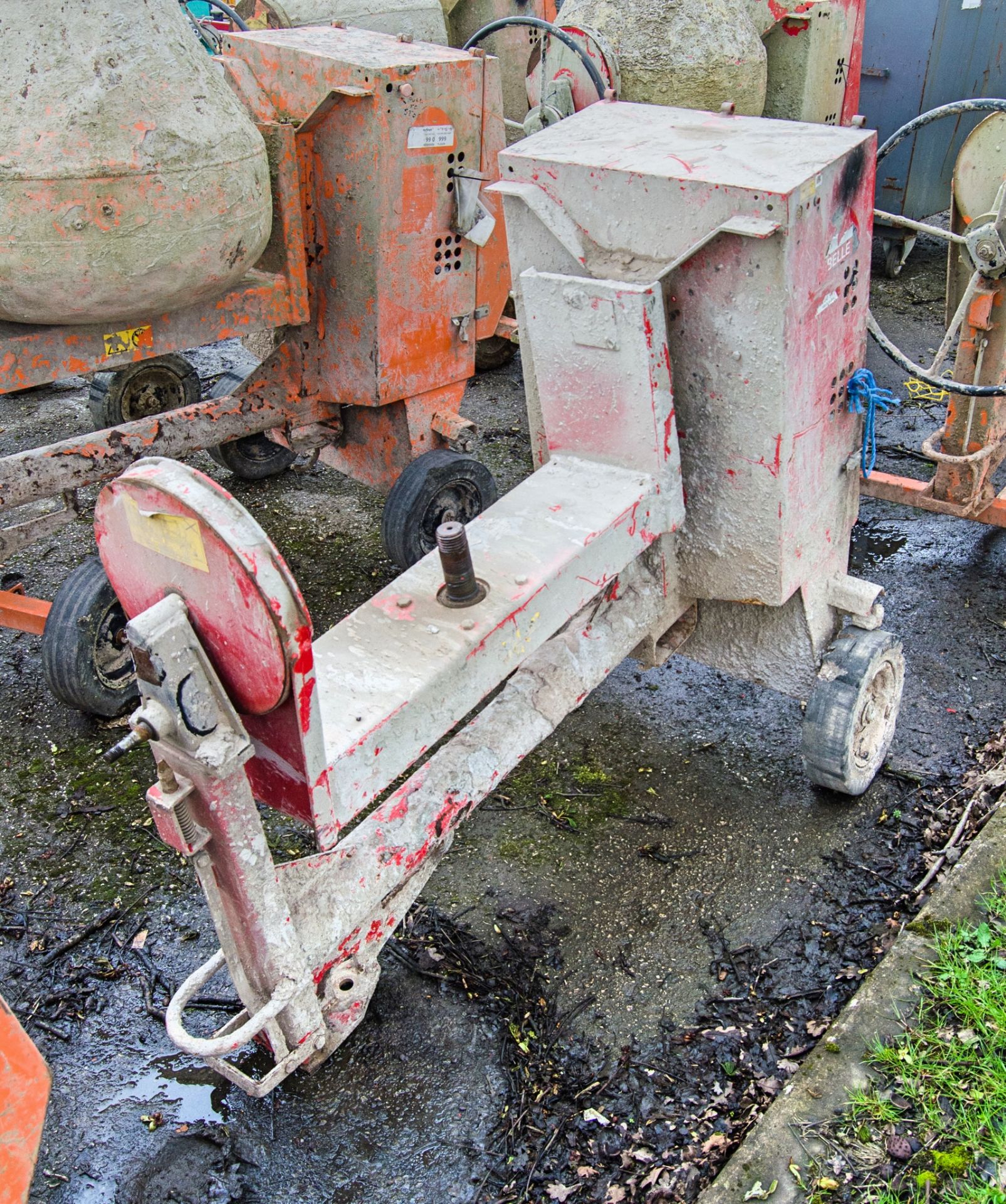 Belle Premier 100XT diesel driven site mixer for spares ** Drum, bonnet, axle & engine parts missing - Image 2 of 3