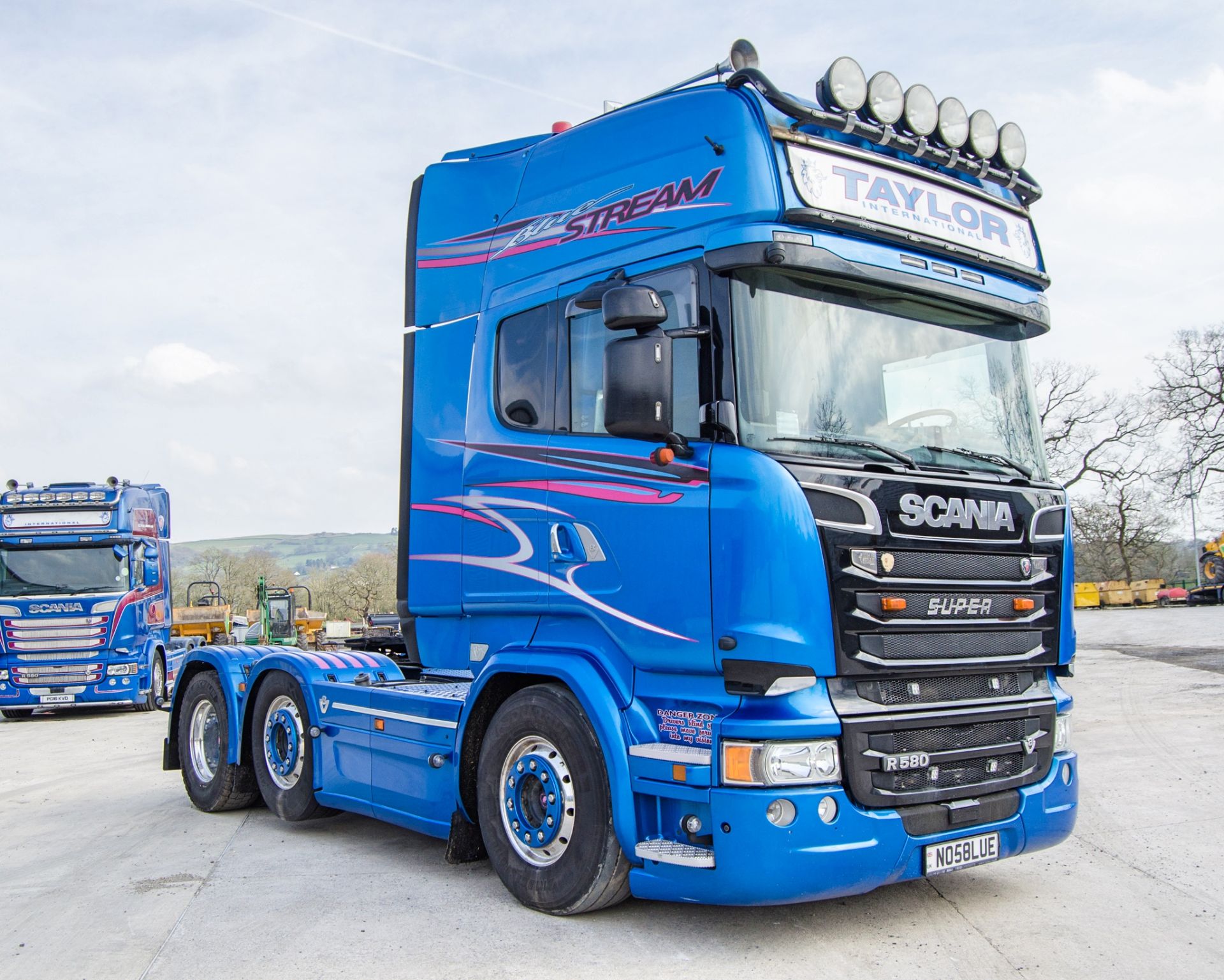 Scania R580 V8 Blue Stream 6x2 tractor unit Registration Number: NO58 LUE  Date of Registration: - Image 2 of 34