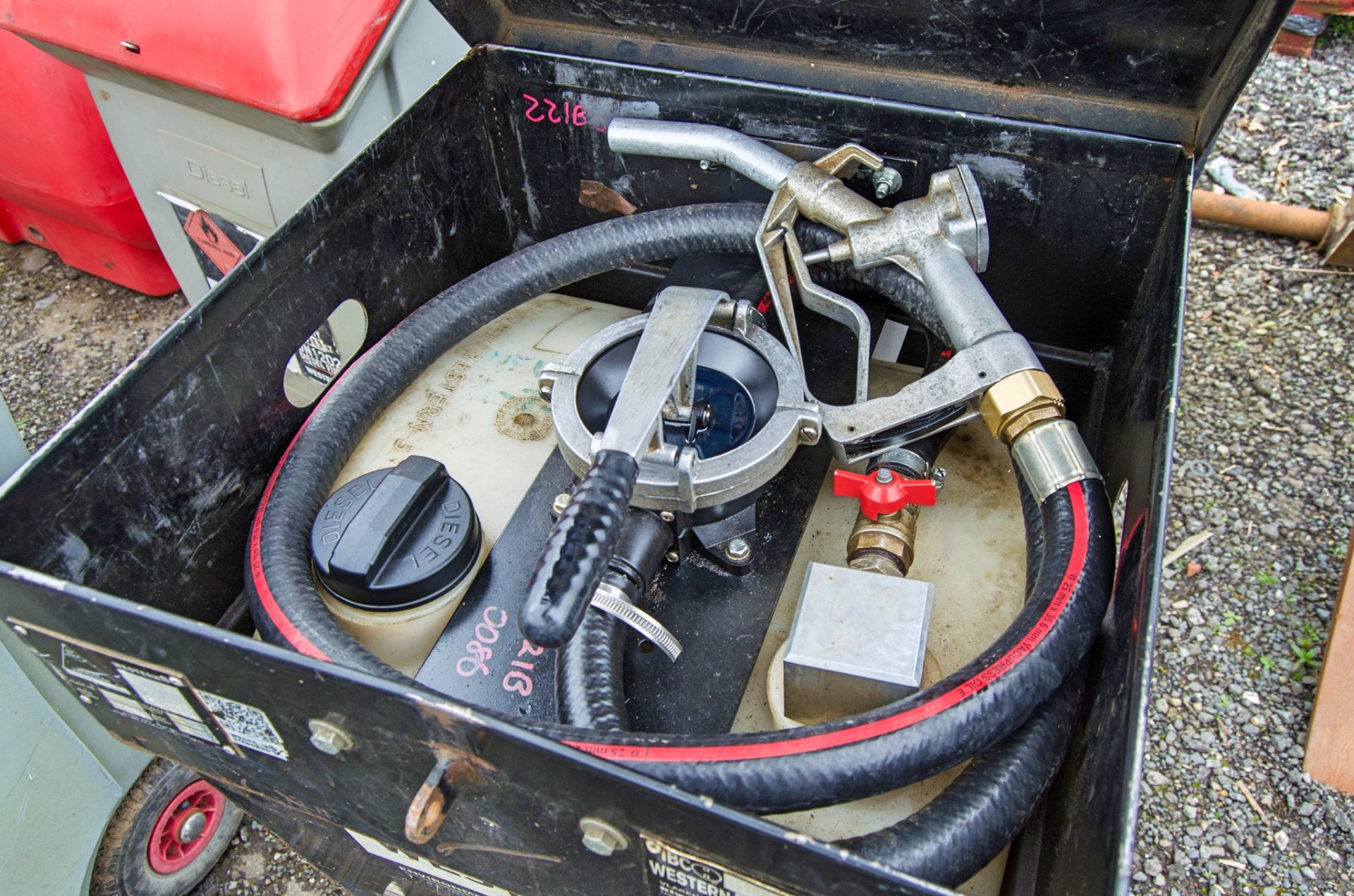 Western Easy Cube 105 litre bunded fuel bowser c/w manual pump, delivery hose & nozzle 221B0086 - Image 2 of 2