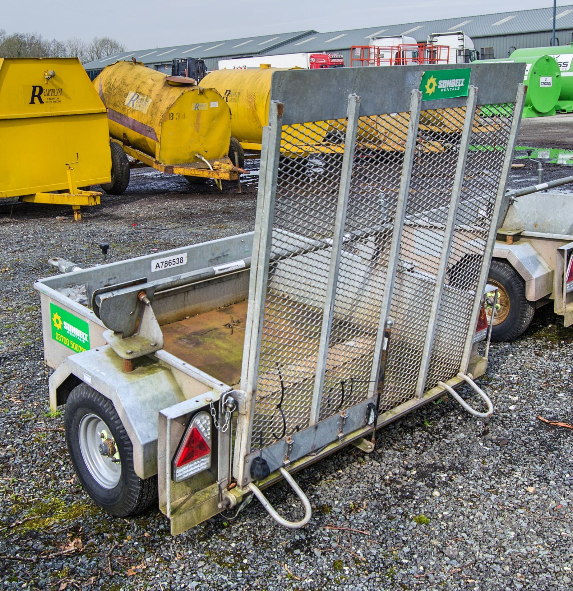 Hazlewood single axle traffic light trailer Bed size: 4ft 7 inch wide x 4ft long A786538 - Image 4 of 5