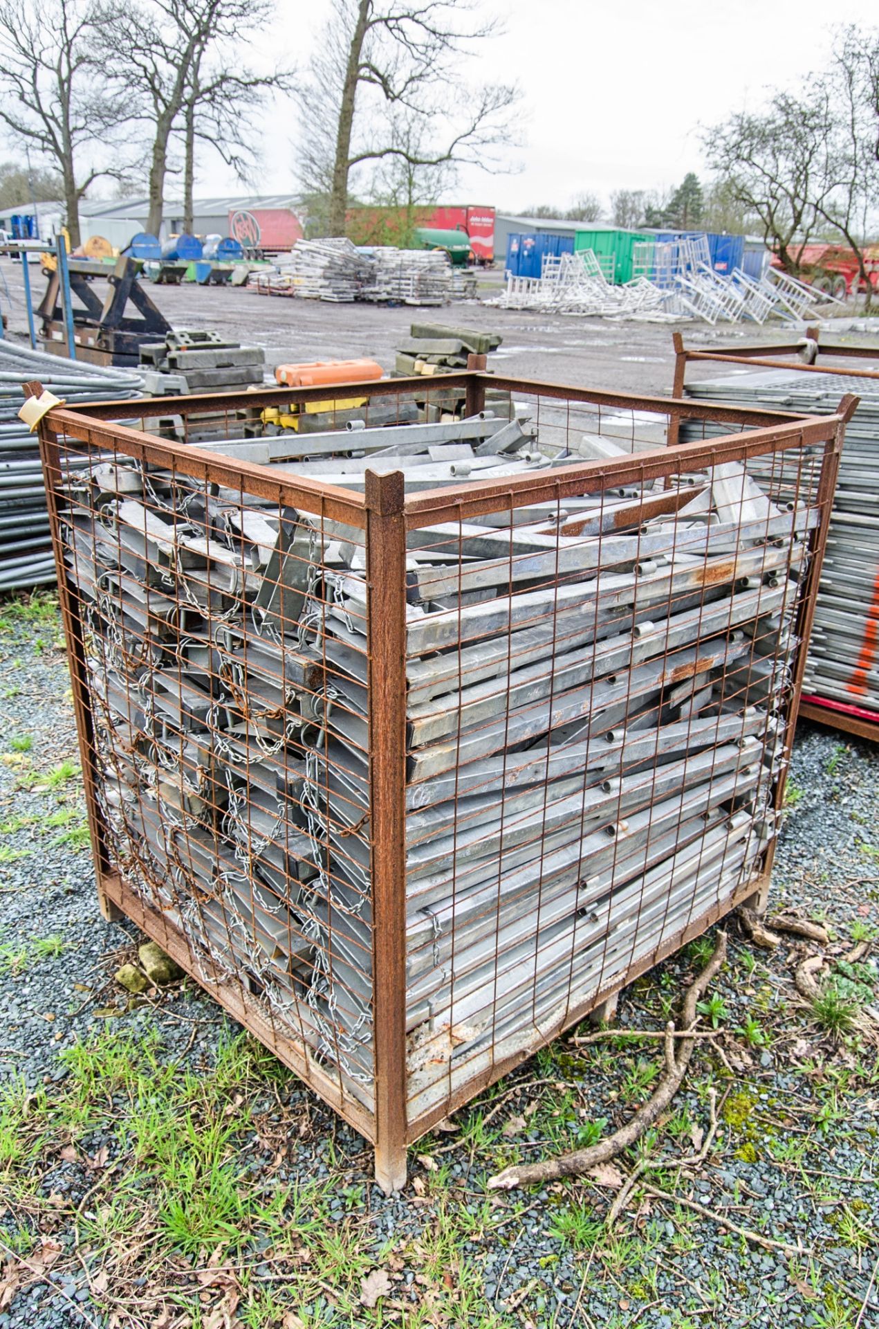 Stillage of posts for mesh safety panels - Image 2 of 2