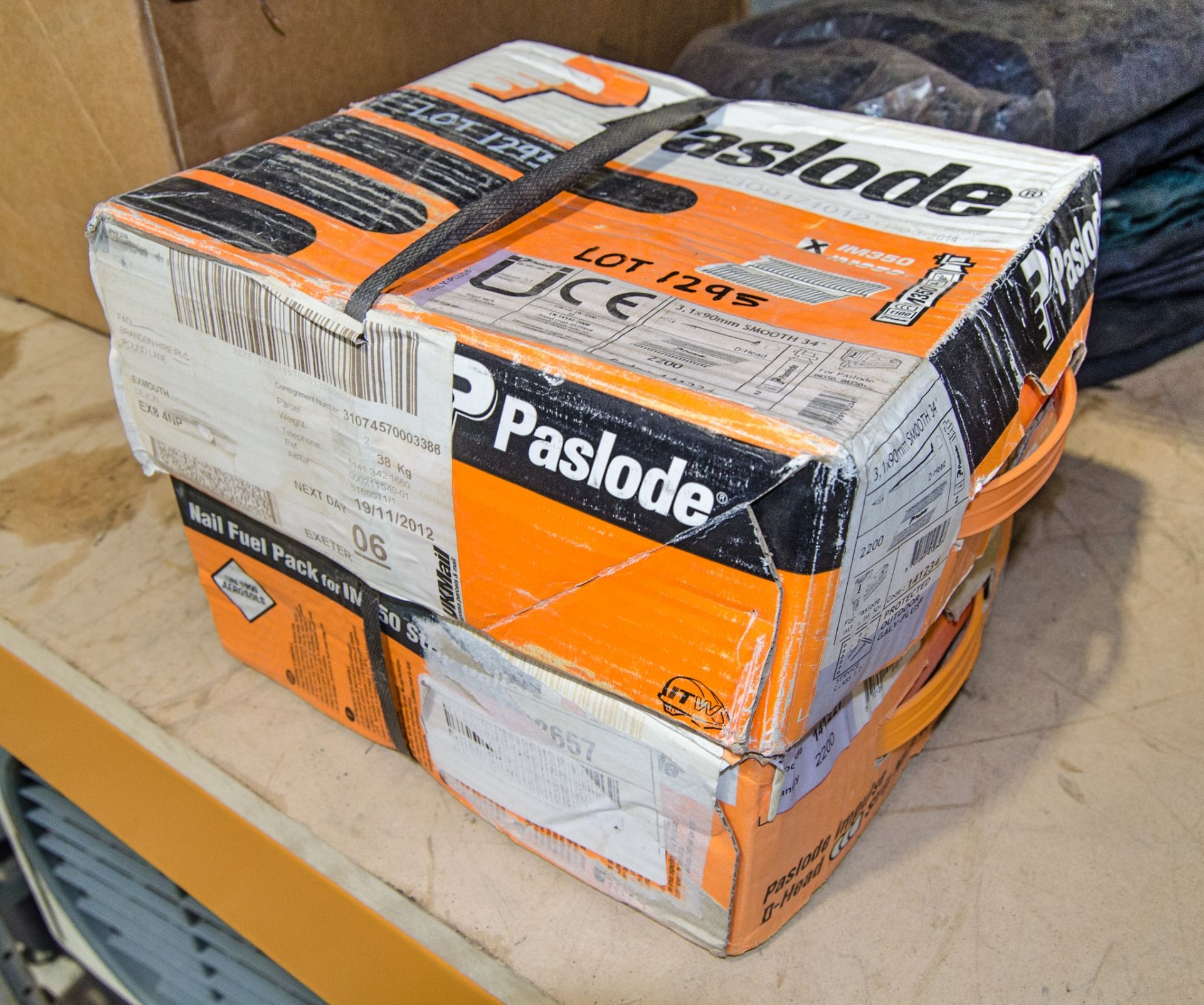 2 - boxes of Paslode IM350 nail and fuel packs