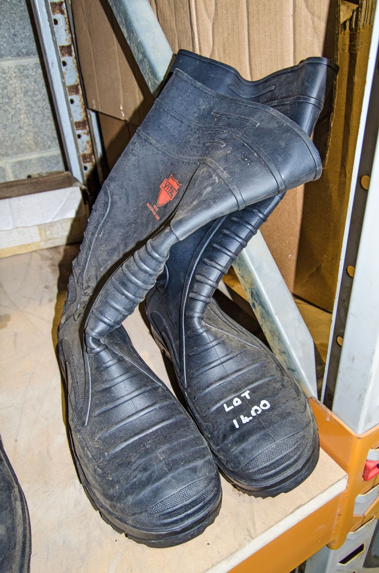 Pair of size 11 Vital steel toe cap wellington boots