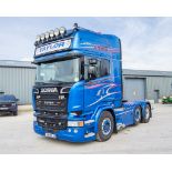 Scania R580 V8 Blue Stream 6x2 tractor unit Registration Number: NO58 LUE  Date of Registration: