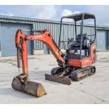 Kubota KX016-4 1.6 tonne rubber tracked mini excavator Year: 2016 S/N: 60063 Recorded Hours: 2880