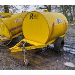 Single axle site tow mobile bunded fuel bowser c/w manual pump, delivery hose & nozzle P3615 ** No