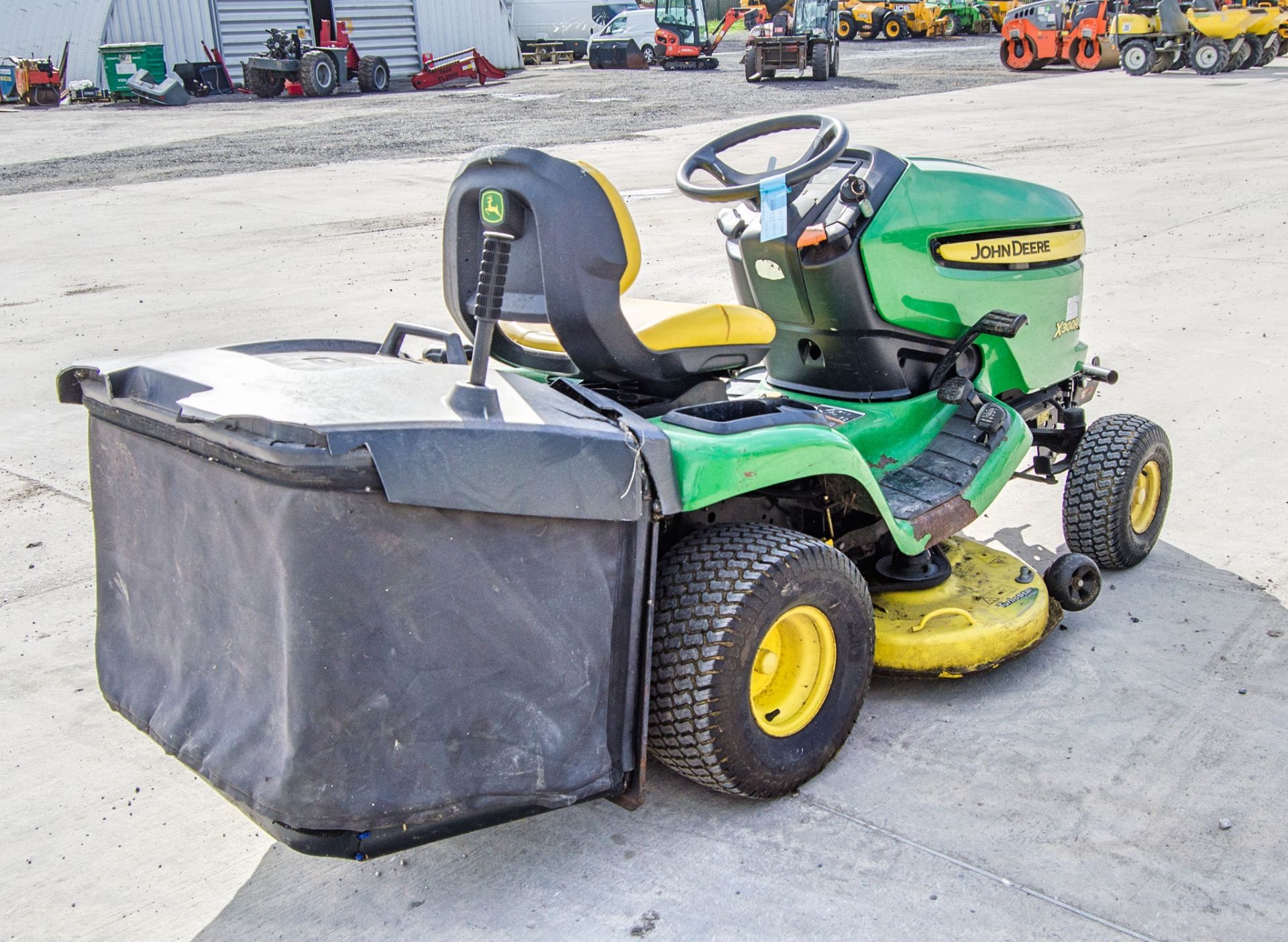 John Deere X300R petrol driven ride on mower Year: 2010 S/N: 180328 Recorded Hours: 367 c/w front - Image 3 of 15