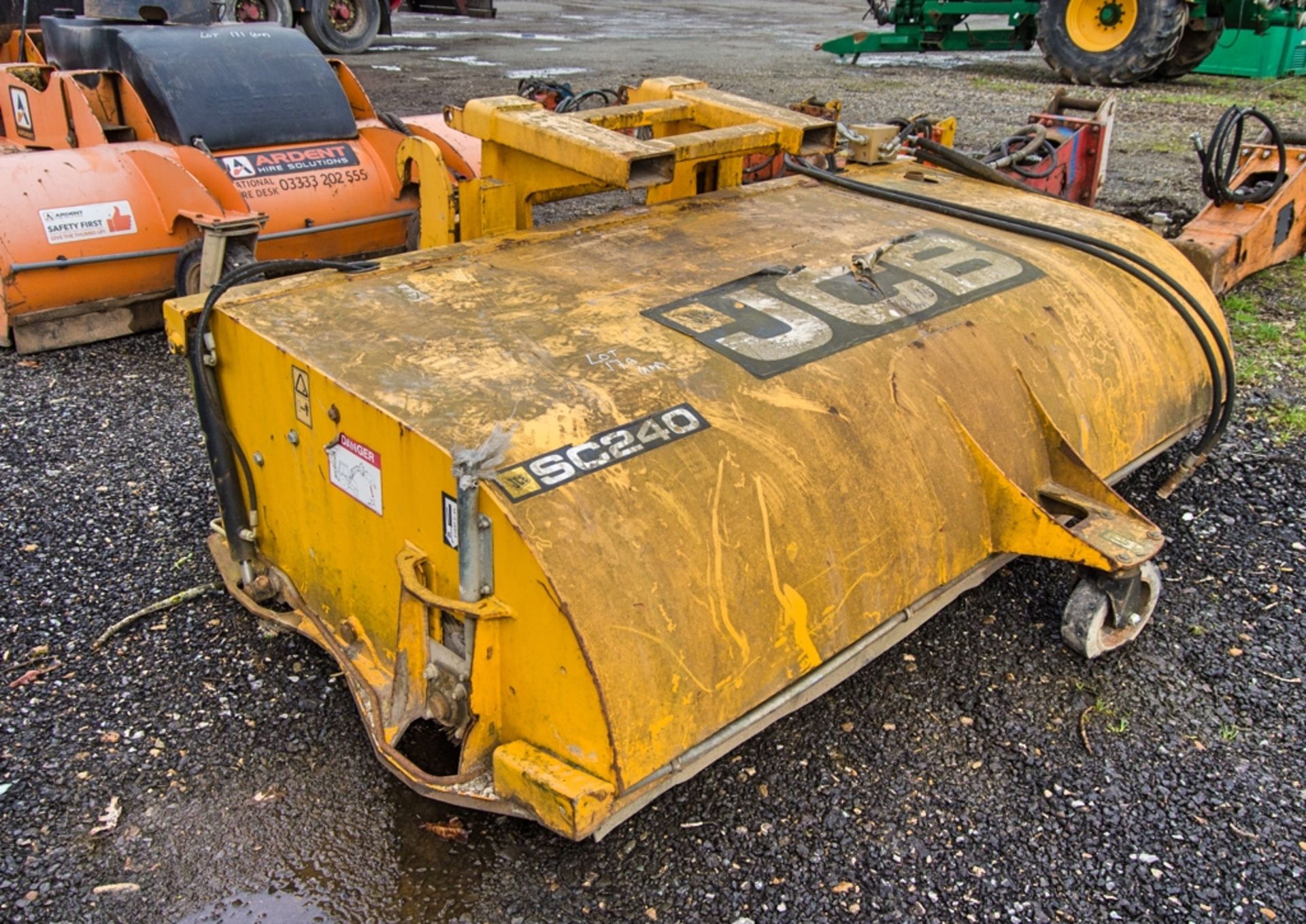 JCB SC240 hydraulic sweeper attachment