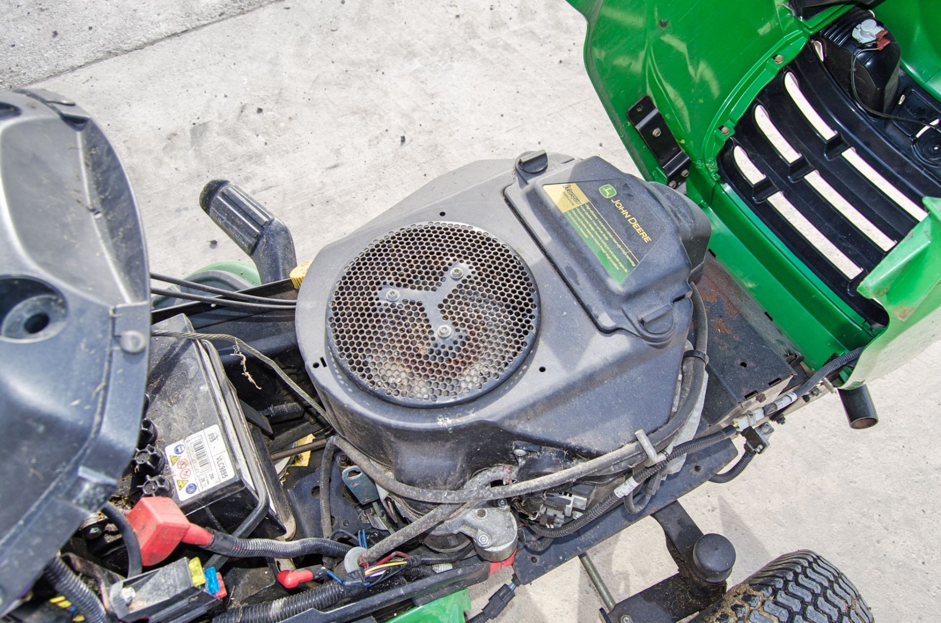 John Deere X300R petrol driven ride on mower Year: 2010 S/N: 180328 Recorded Hours: 367 c/w front - Image 13 of 15