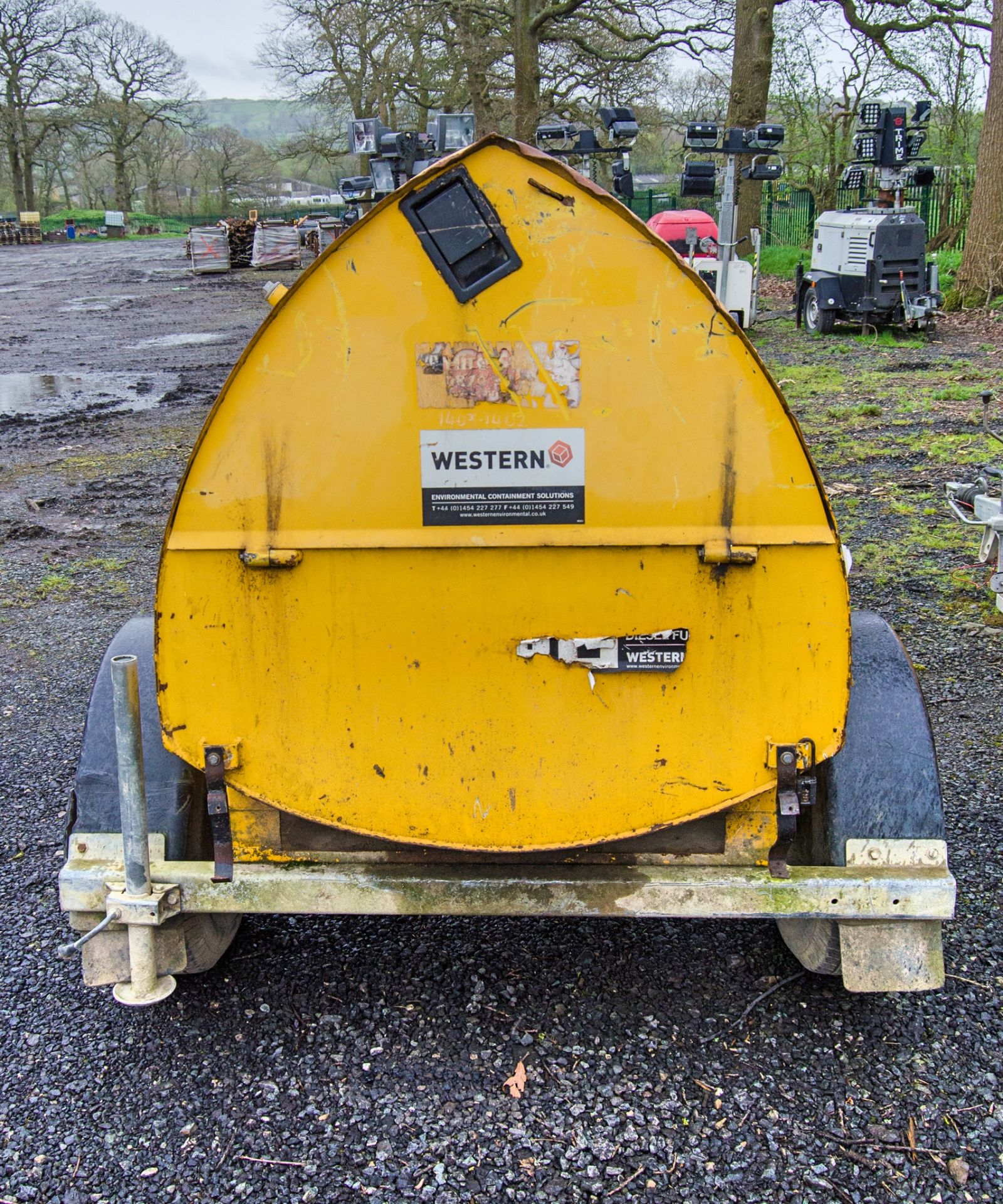 Western Abbi 950 litre fast tow bunded fuel bowser c/w manual pump, delivery hose & nozzle 14031402 - Image 6 of 7