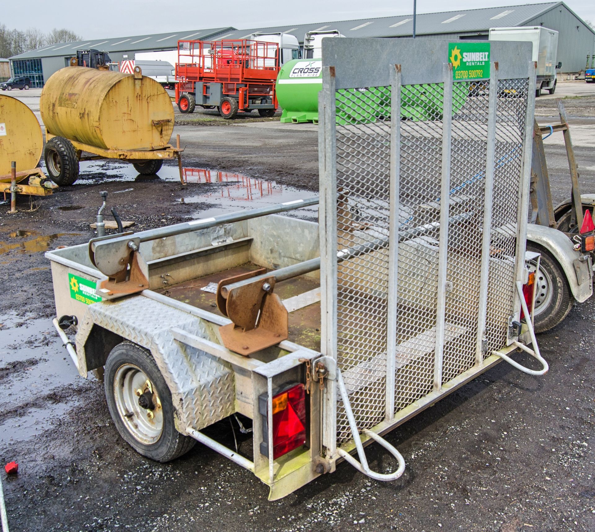 Hazlewood single axle traffic light trailer Bed size: 4ft 7 inch wide x 6ft long A541599 - Image 4 of 5