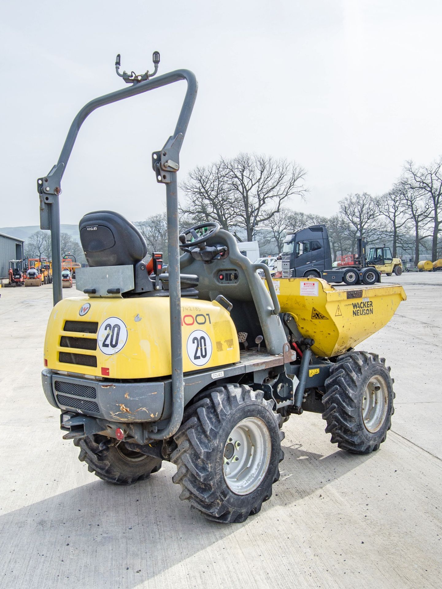 Wacker Neuson 1001 1 tonne hi-tip dumper Year: 2016 S/N: CPAL00691 Recorded Hours: 1238 A742185 - Image 3 of 24