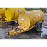 Single axle fast tow mobile bunded fuel bowser c/w petrol pump (parts missing), delivery hose &